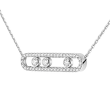 Collar Messika Oro Blanco Diamante Move Pavé