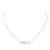 Collar Messika Oro Blanco Diamante Move Pavé