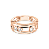 Anillo Messika Move Classique Grande Oro Rosa y Diamantes | 03998-PG