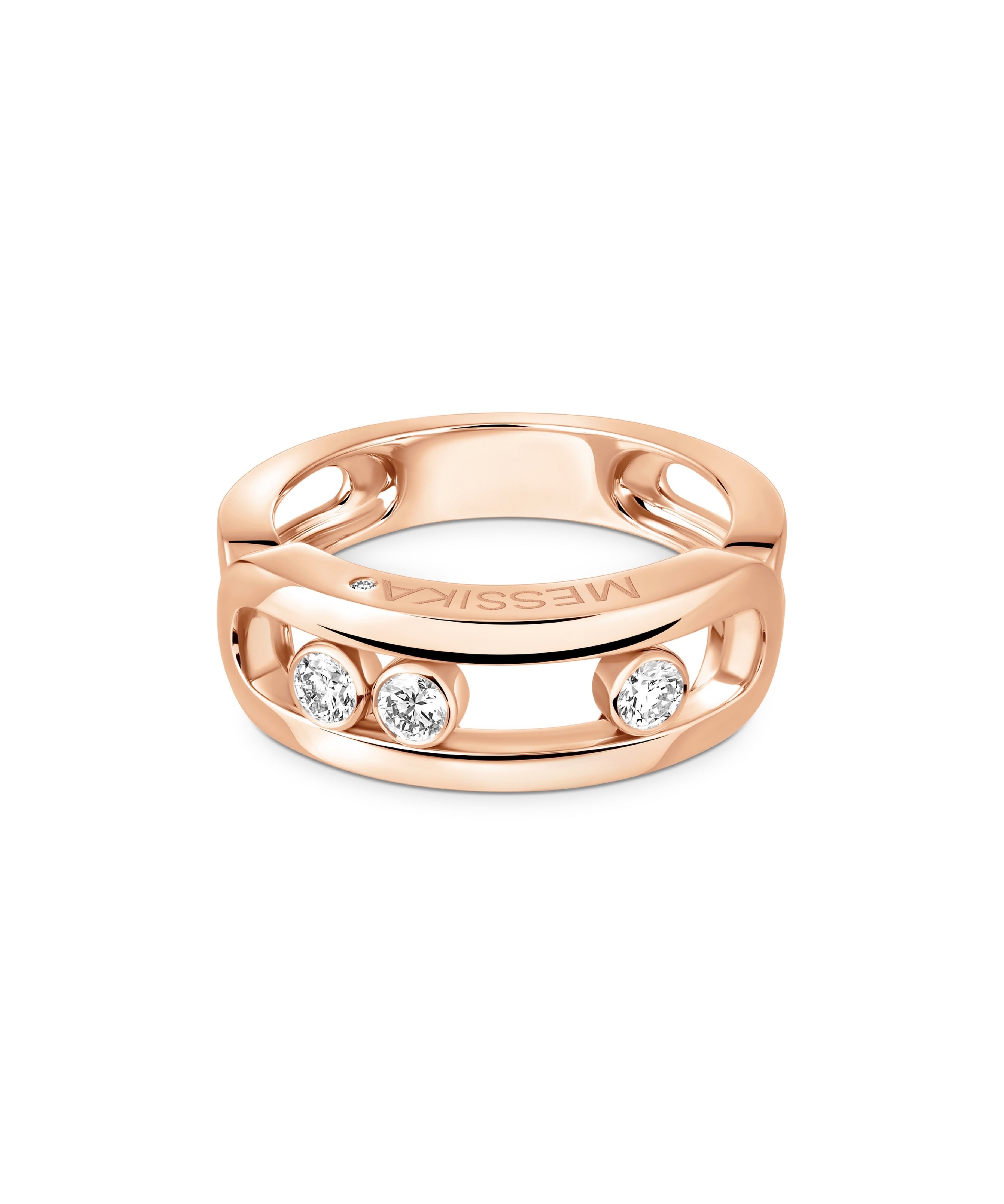 Anillo Messika Move Classique Grande Oro Rosa y Diamantes | 03998-PG