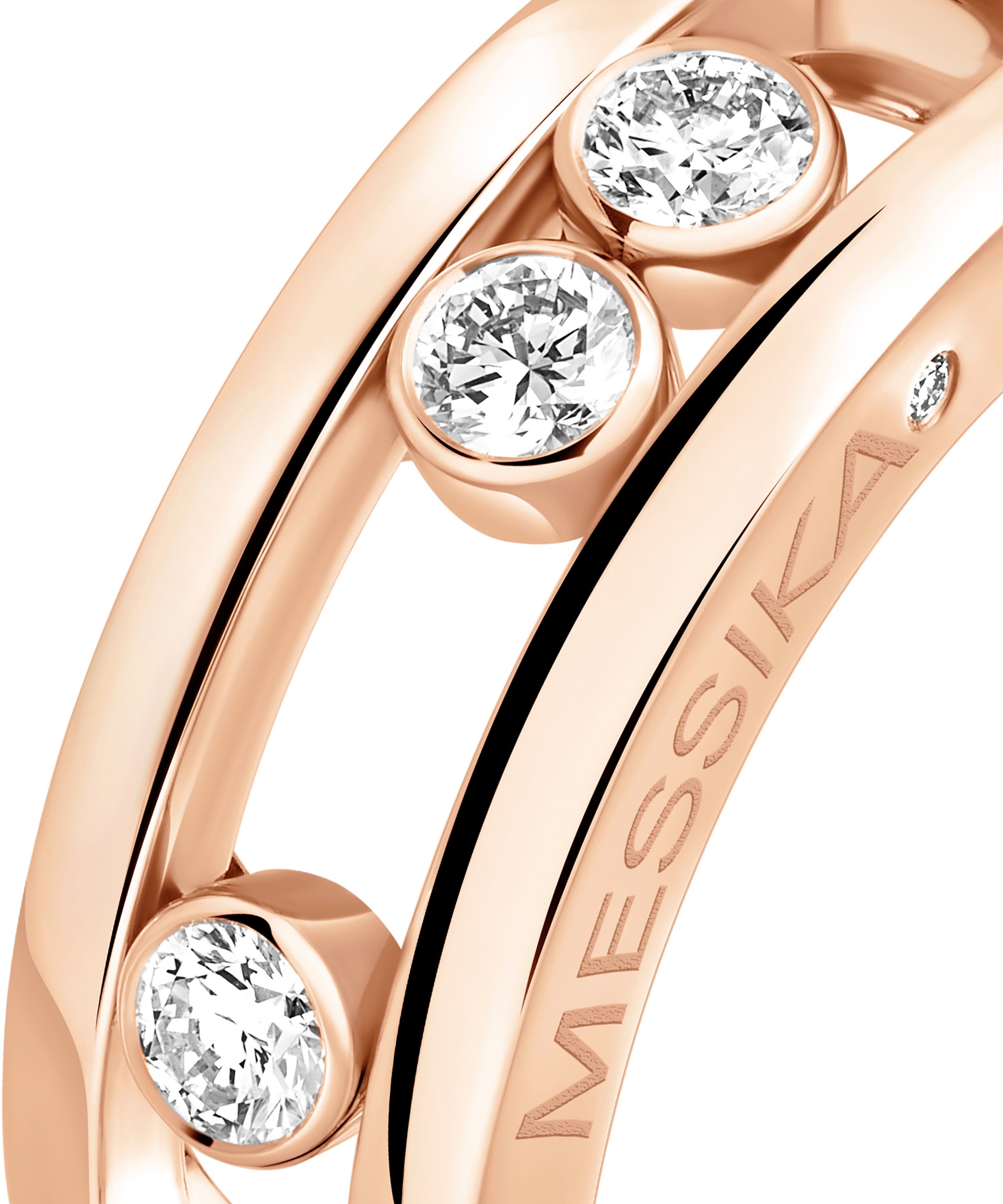 Anillo Messika Move Classique Grande Oro Rosa y Diamantes | 03998-PG