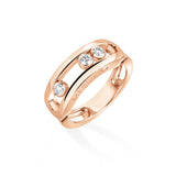 Anillo Messika Move Classique Grande Oro Rosa y Diamantes | 03998-PG