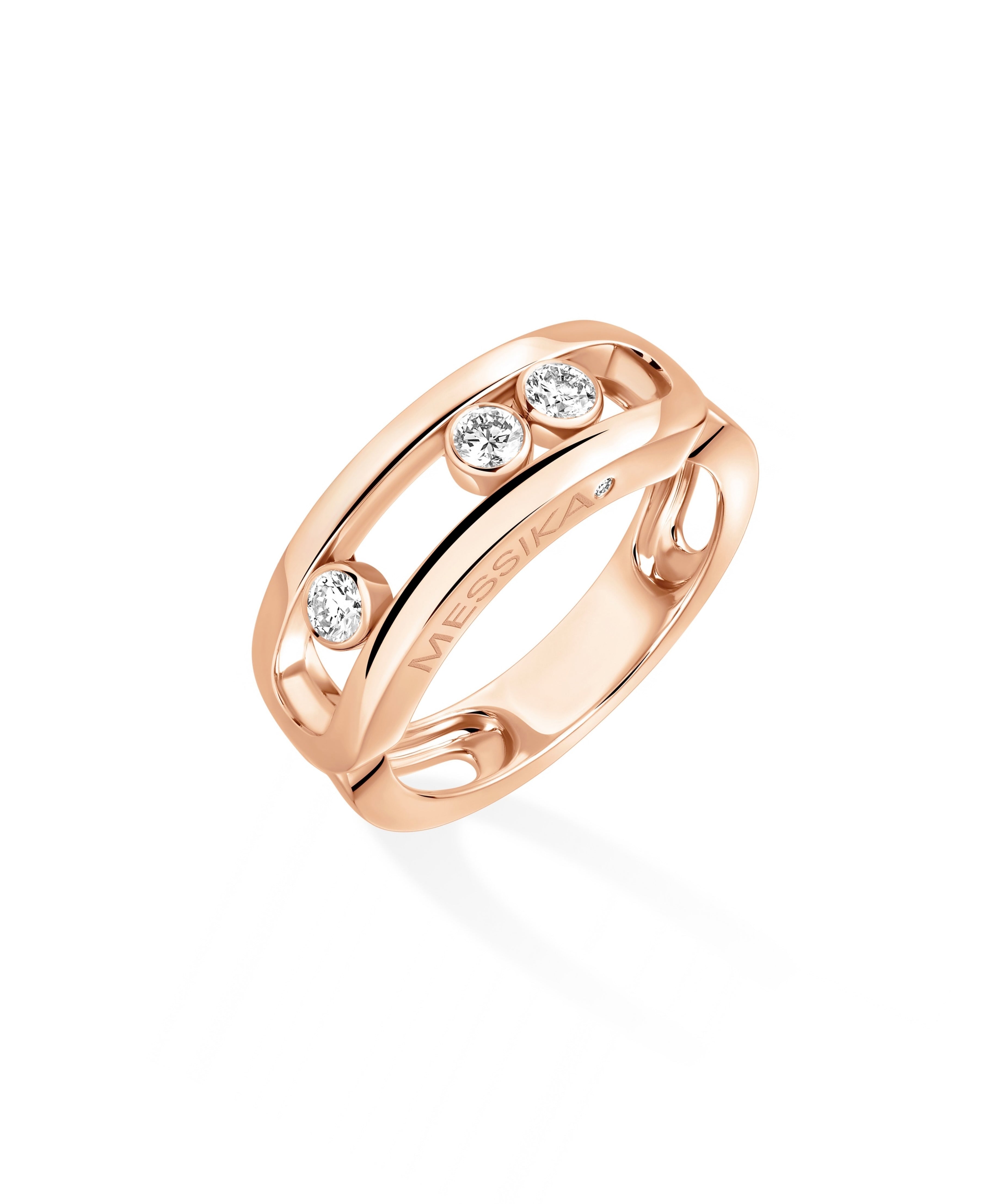 Anillo Messika Move Classique Grande Oro Rosa y Diamantes | 03998-PG