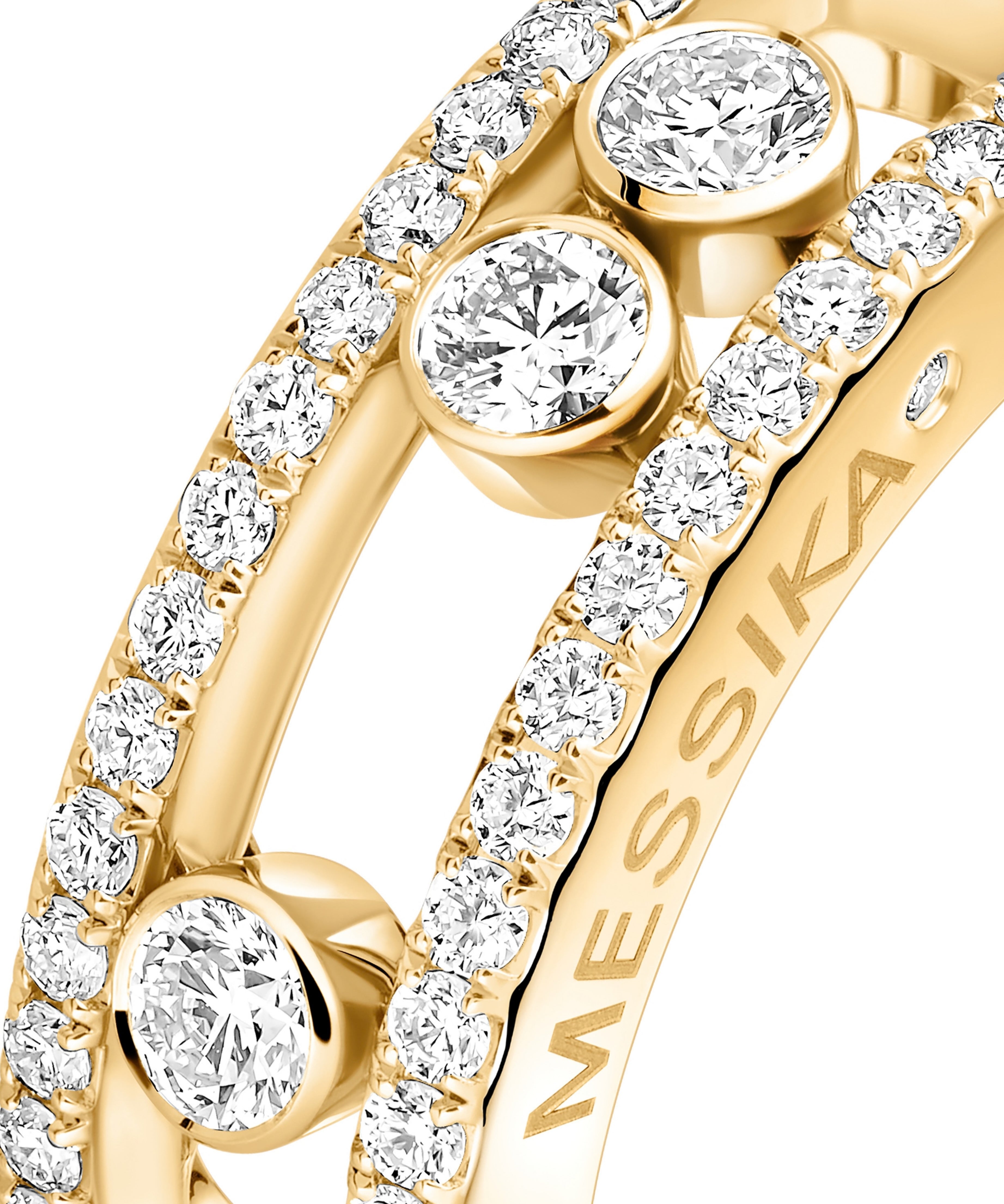 Anillo Messika Move Classique Grande Oro amarillo y Pavé de Diamantes | 04000-YG