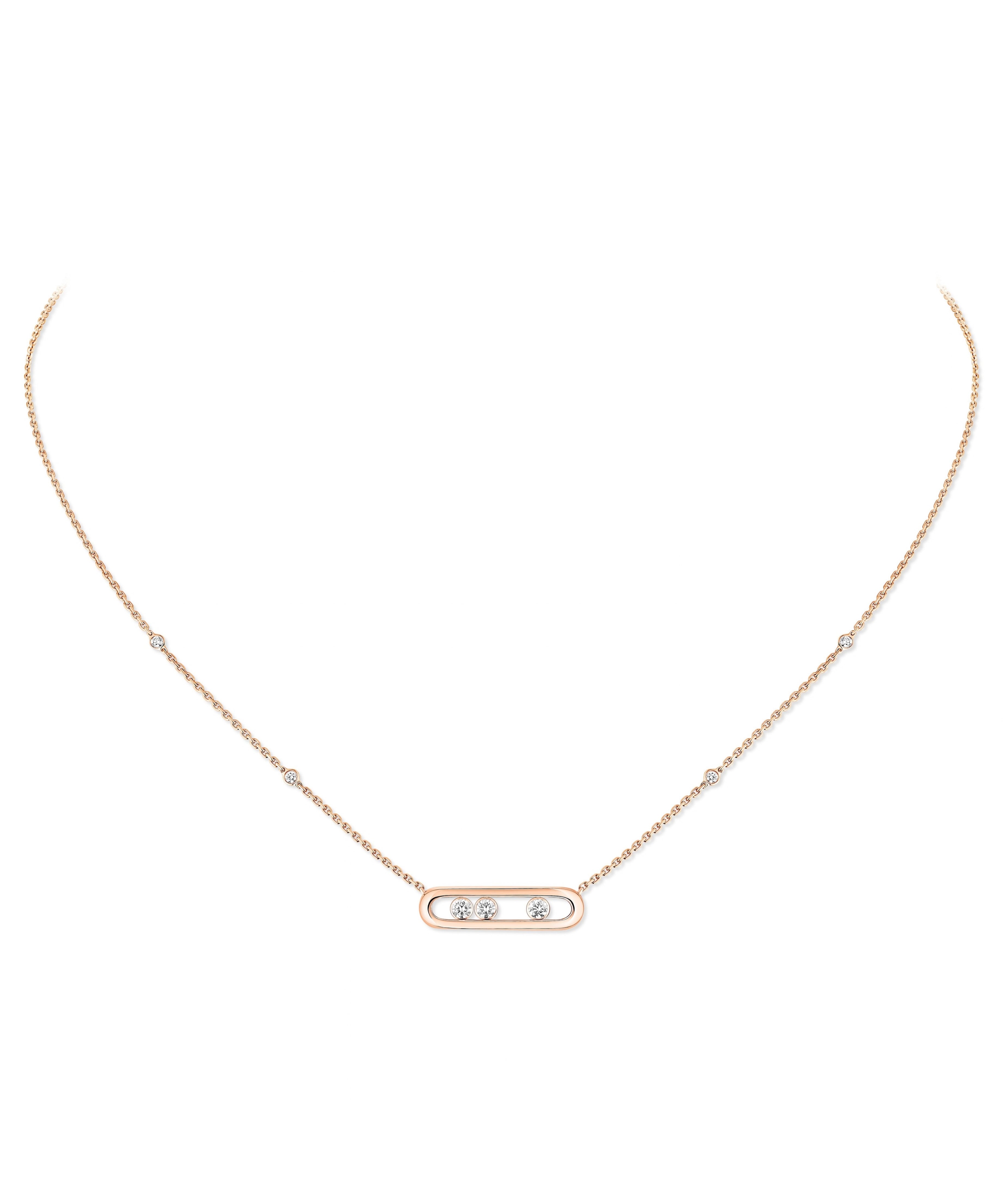 Collar Messika Move Classique Oro rosa y Diamantes | 04323-PG