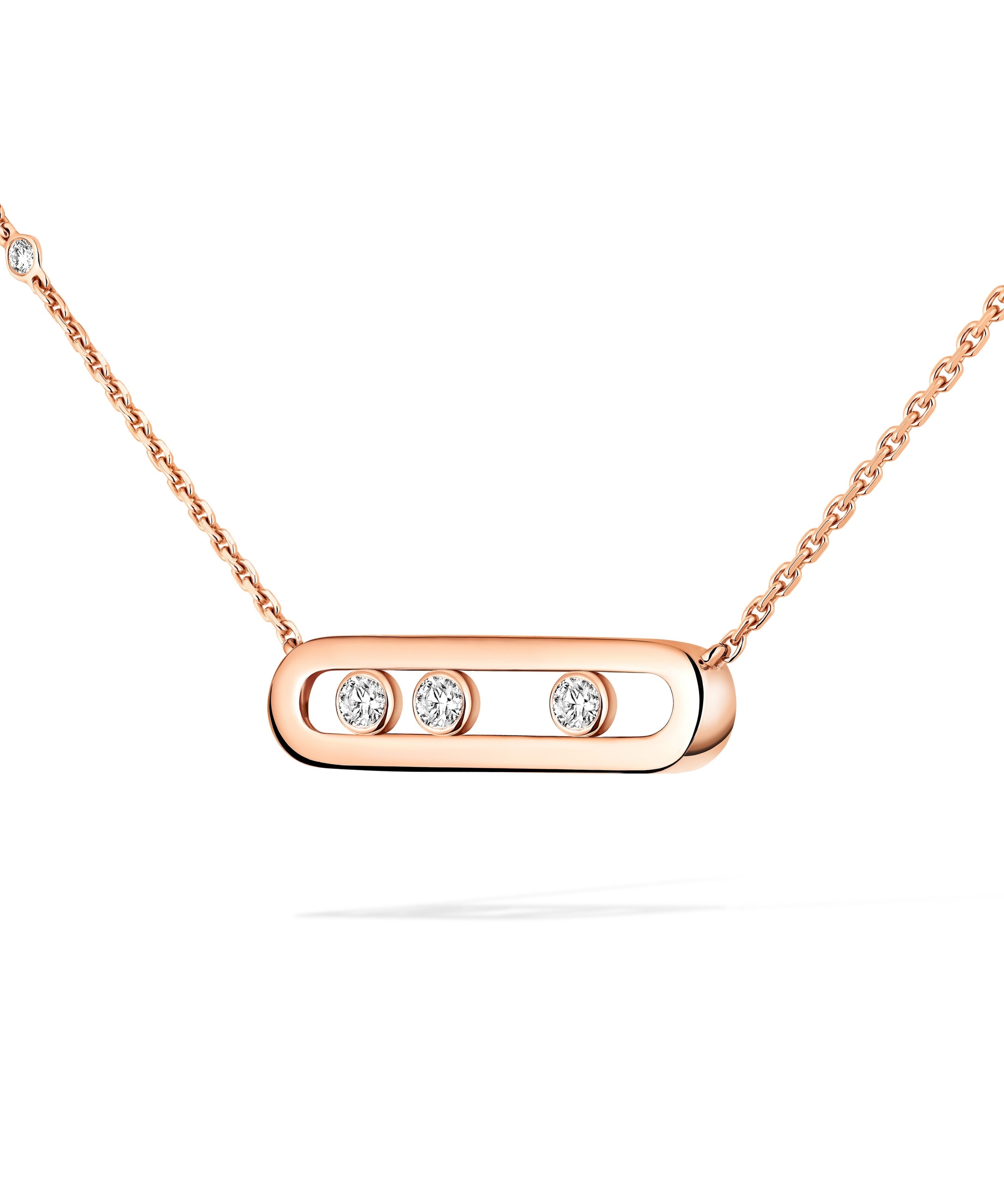 Collar Messika Move Classique Oro rosa y Diamantes | 04323-PG