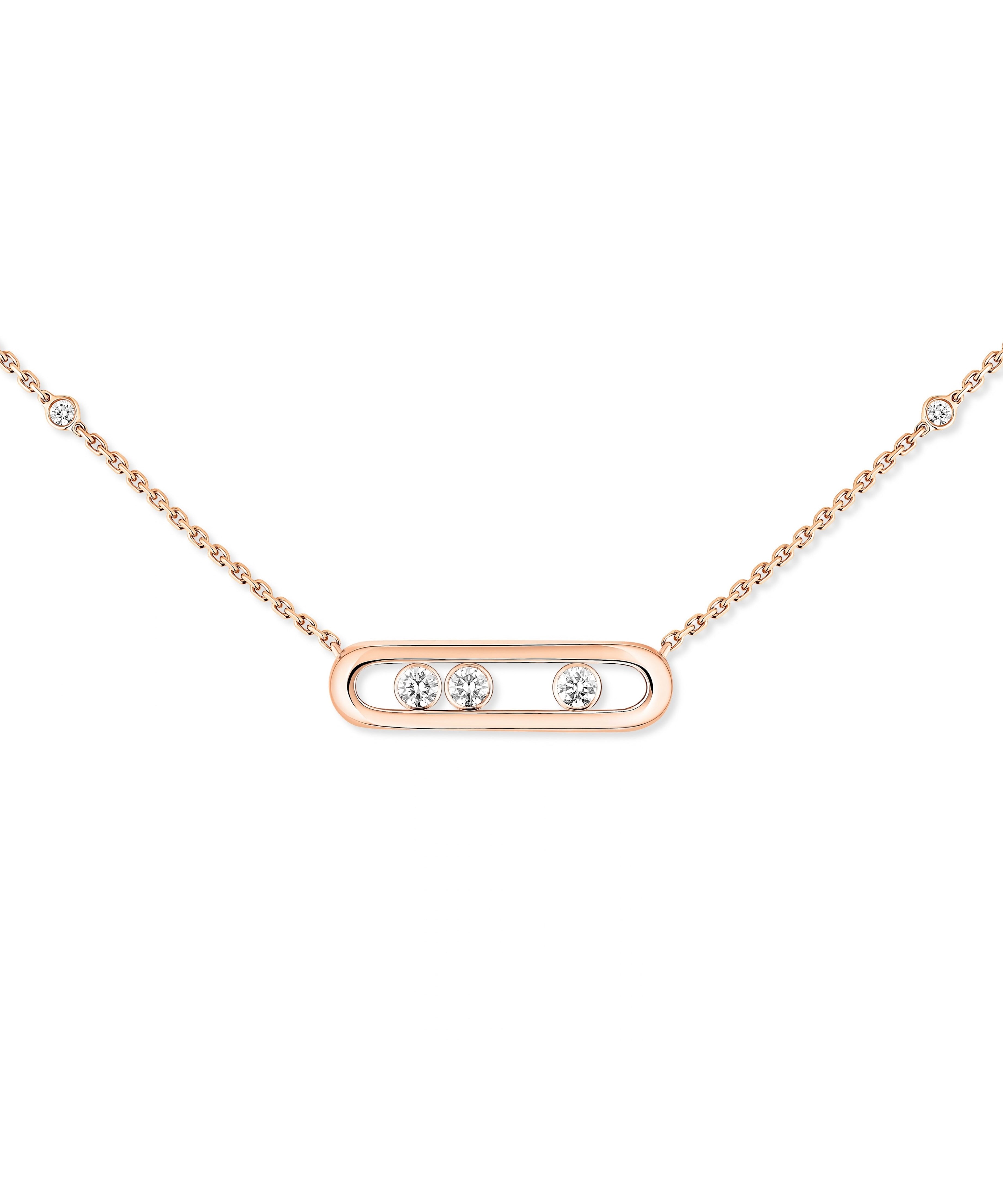 Collar Messika Move Classique Oro rosa y Diamantes | 04323-PG