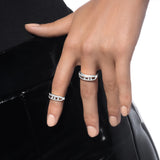 Anillo Messika Baby Move Classique Oro Blanco y Pavé de Diamantes | 04683-WG
