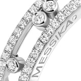 Anillo Messika Baby Move Classique Oro Blanco y Pavé de Diamantes | 04683-WG