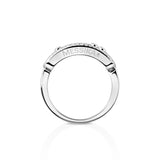 Anillo Messika Baby Move Classique Oro Blanco y Pavé de Diamantes | 04683-WG