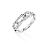 Anillo Messika Baby Move Classique Oro Blanco y Pavé de Diamantes | 04683-WG