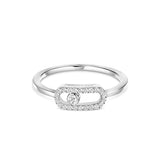 Anillo Messika Move Classique Oro blanco y Pavé de Diamantes | 04705-WG