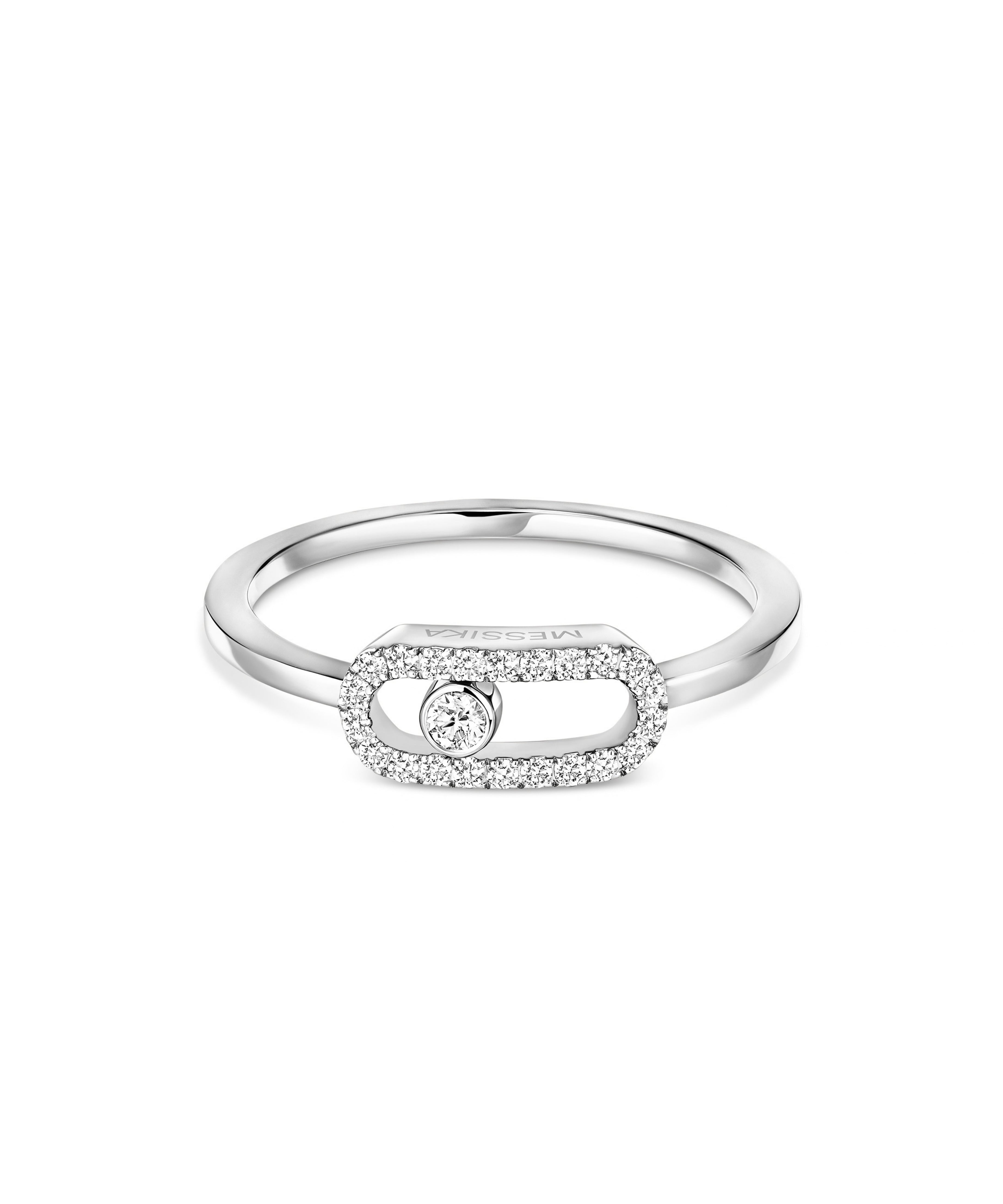 Anillo Messika Move Uno Oro blanco y Pavé de Diamantes | 04705-WG