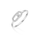 Anillo Messika Move Classique Oro blanco y Pavé de Diamantes | 04705-WG
