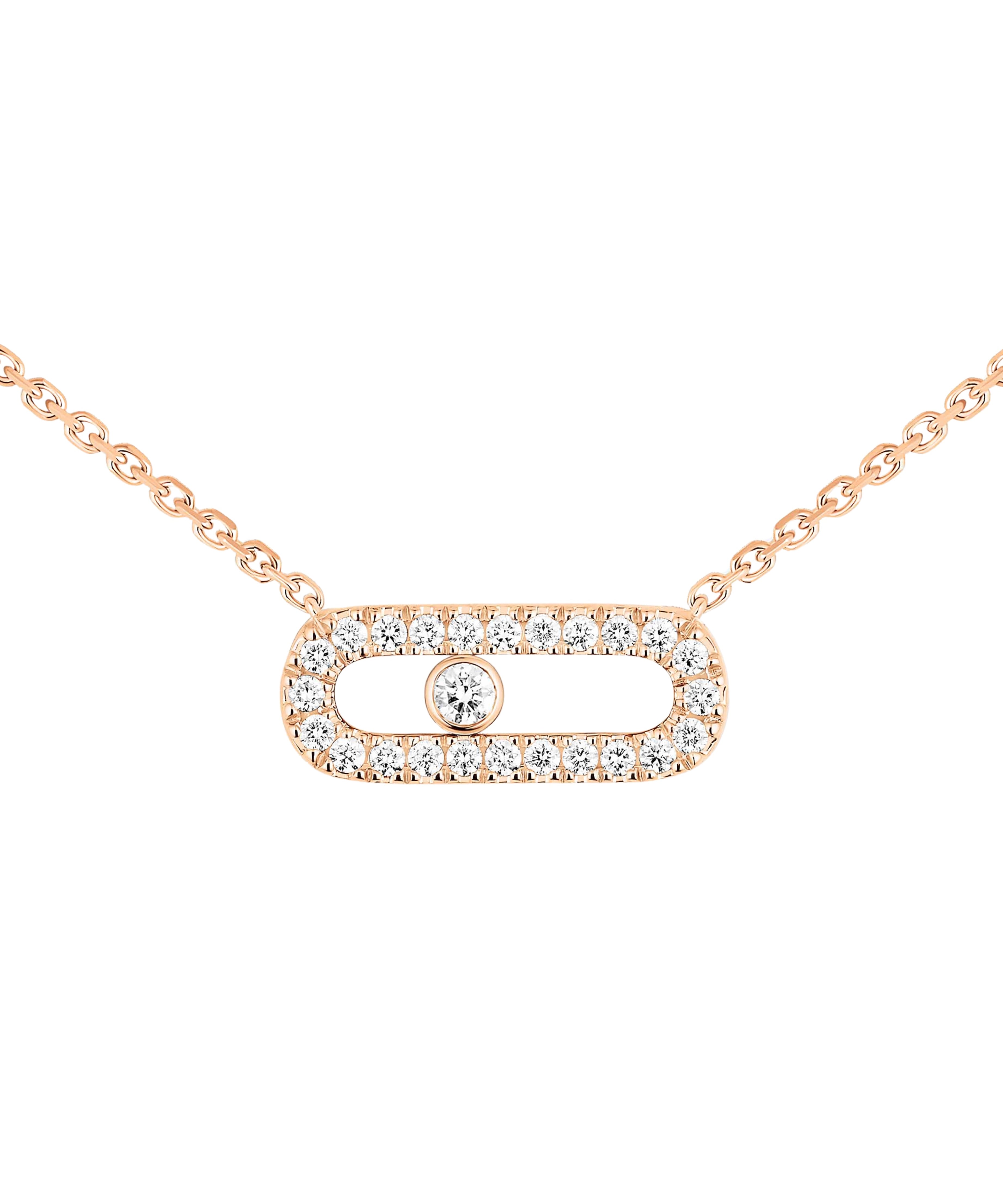 Collar Messika Move Uno Oro Rosa y Pavé de Diamantes | 04708-PG