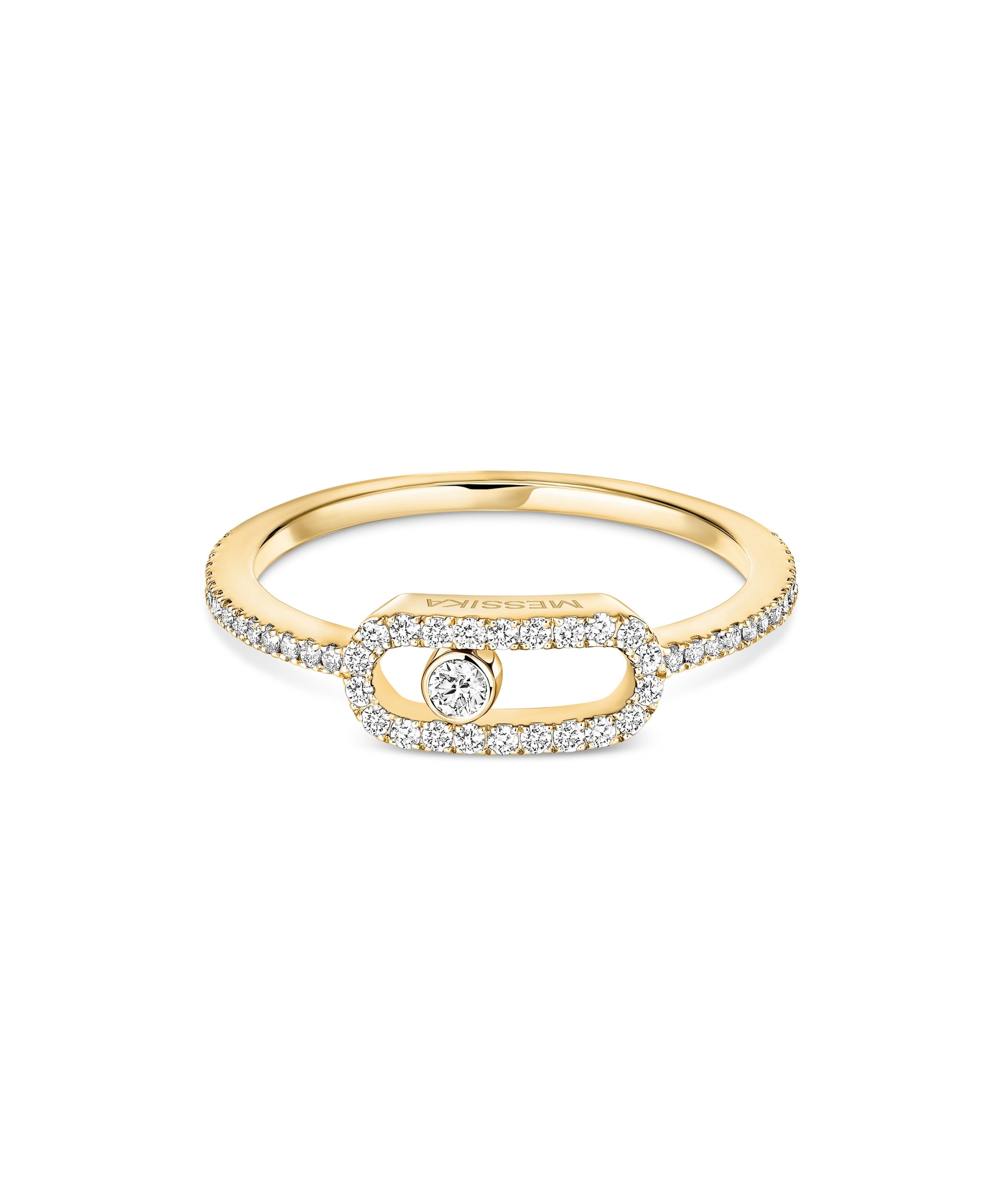 Anillo Messika Move Uno Pequeño Oro Amarillo y Pavé de Diamantes | 05630-YG
