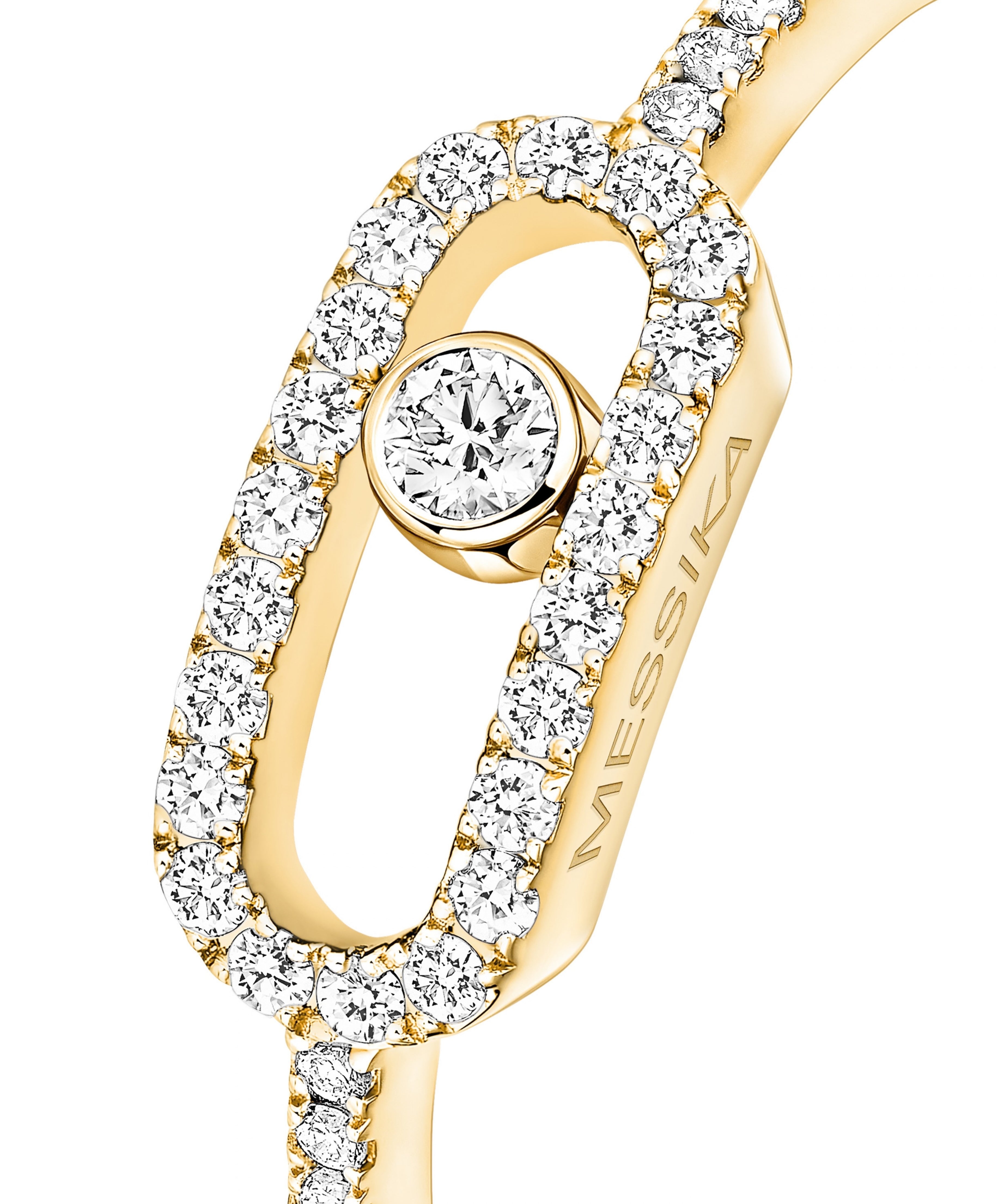 Anillo Messika Move Uno Pequeño Oro Amarillo y Pavé de Diamantes | 05630-YG