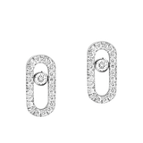 Pendientes Messika Move Uno Pavé Oro blanco