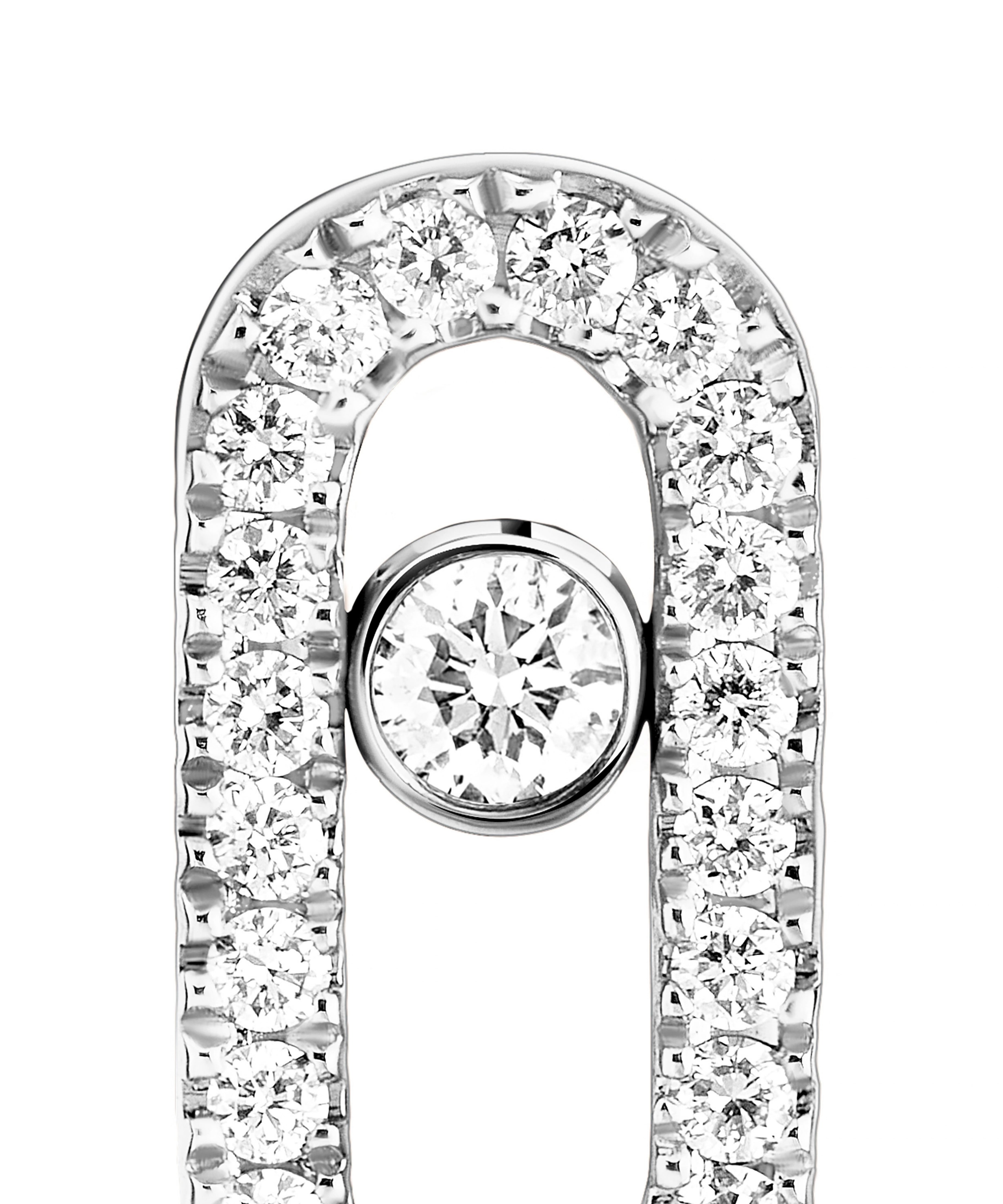 Pendientes Messika Move Uno Oro Blanco y Pavé de Diamantes | 05634-WG