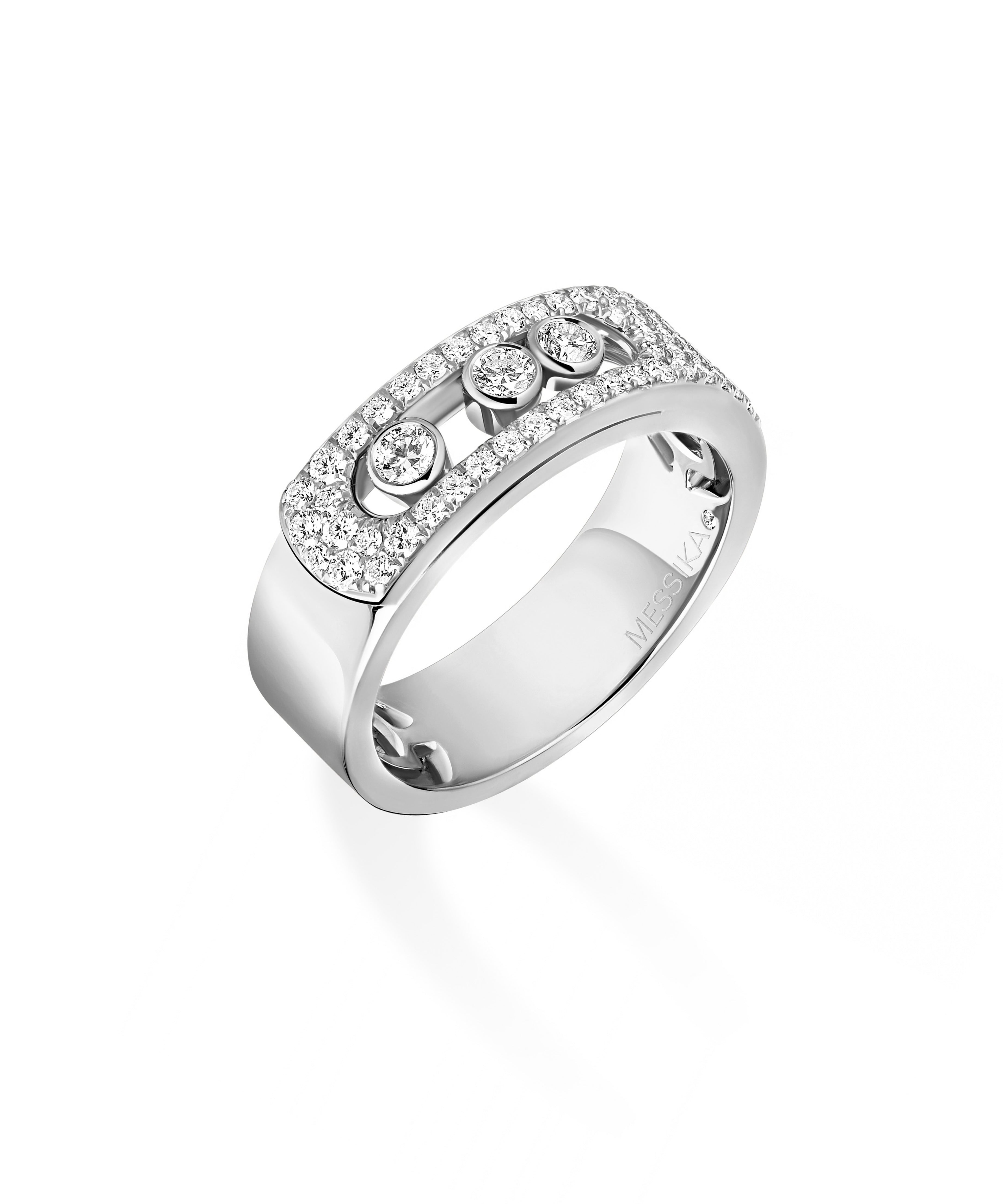 Anillo Messika Move Noa Paqueño Oro Blanco y Pavé de Diamantes | 06129-WG