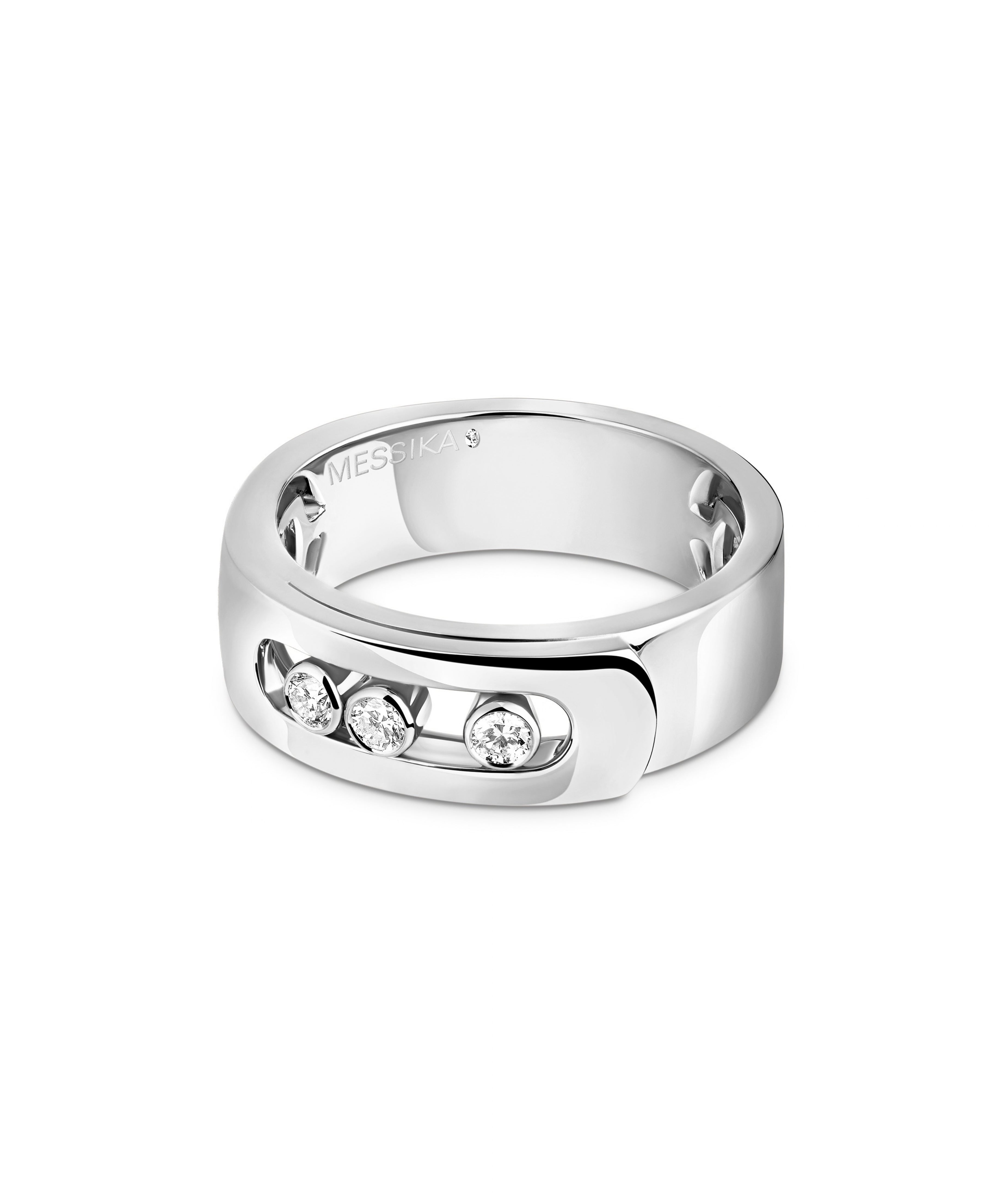 Anillo Messika Move Noa Pequeño Oro Blanco y Diamantes | 06262-WG
