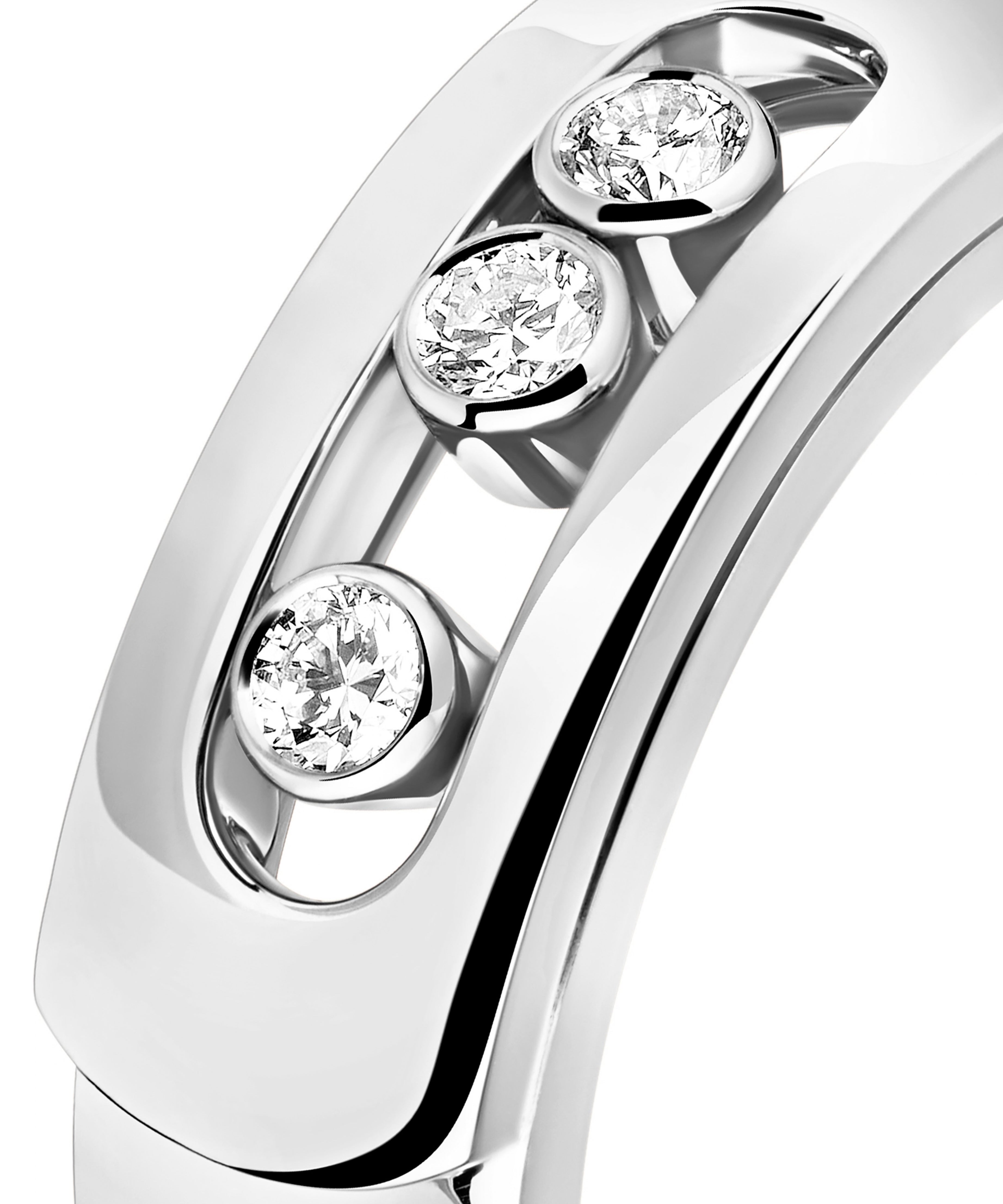 Anillo Messika Move Noa Pequeño Oro Blanco y Diamantes | 06262-WG
