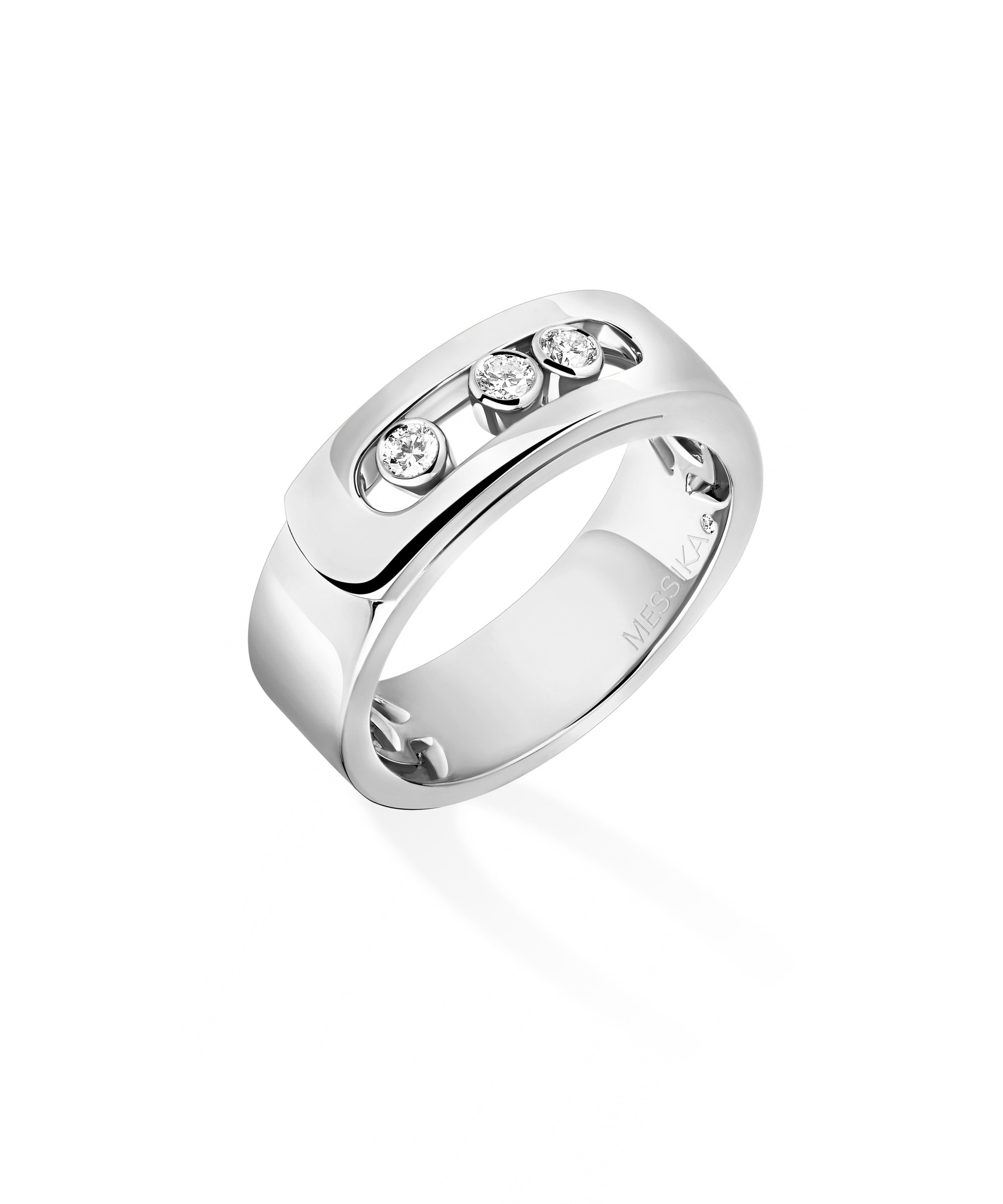 Anillo Messika Move Noa Pequeño Oro Blanco y Diamantes | 06262-WG
