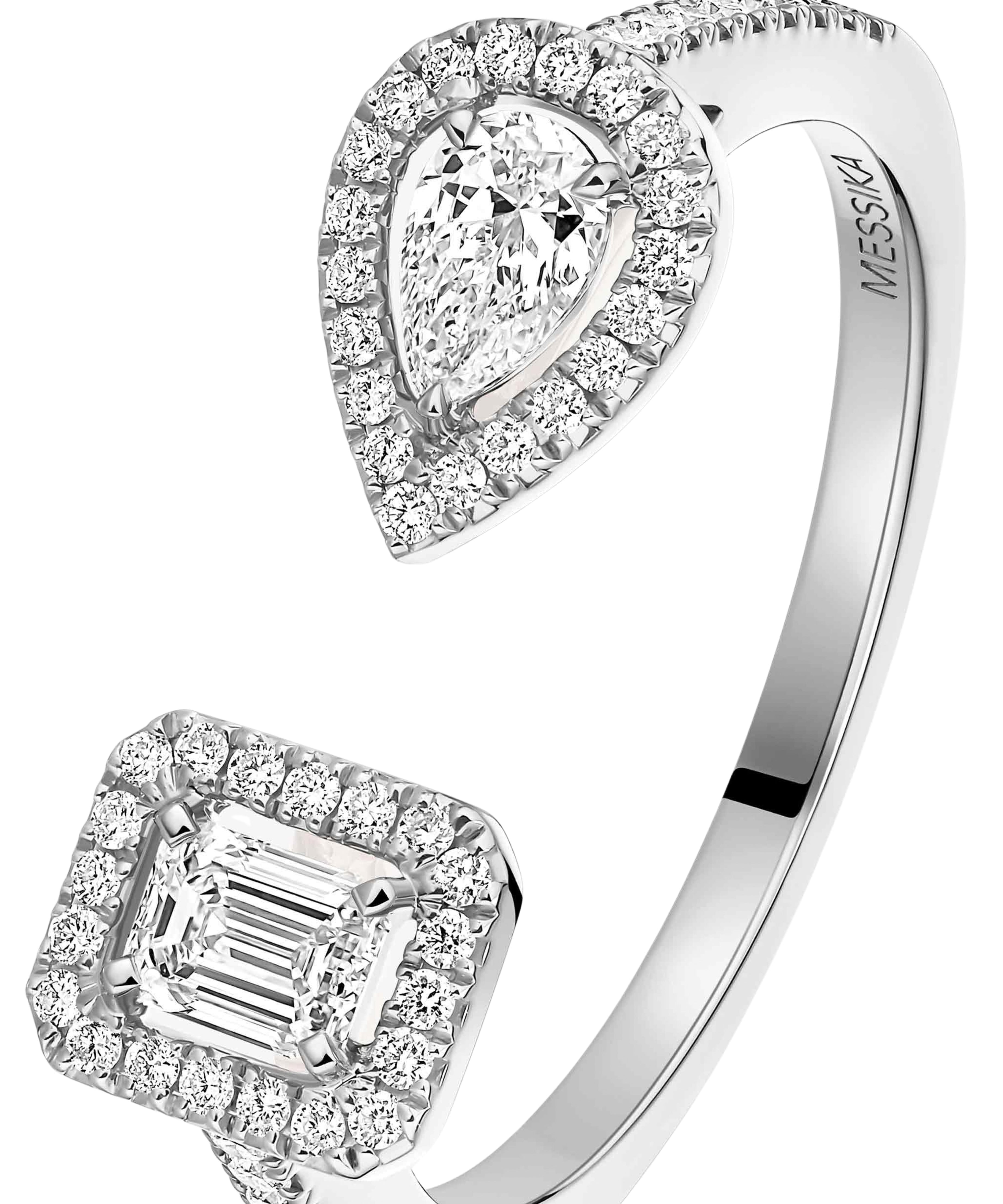 Anillo Messika My Twin Oro Blanco y Diamantes | 06471-WG