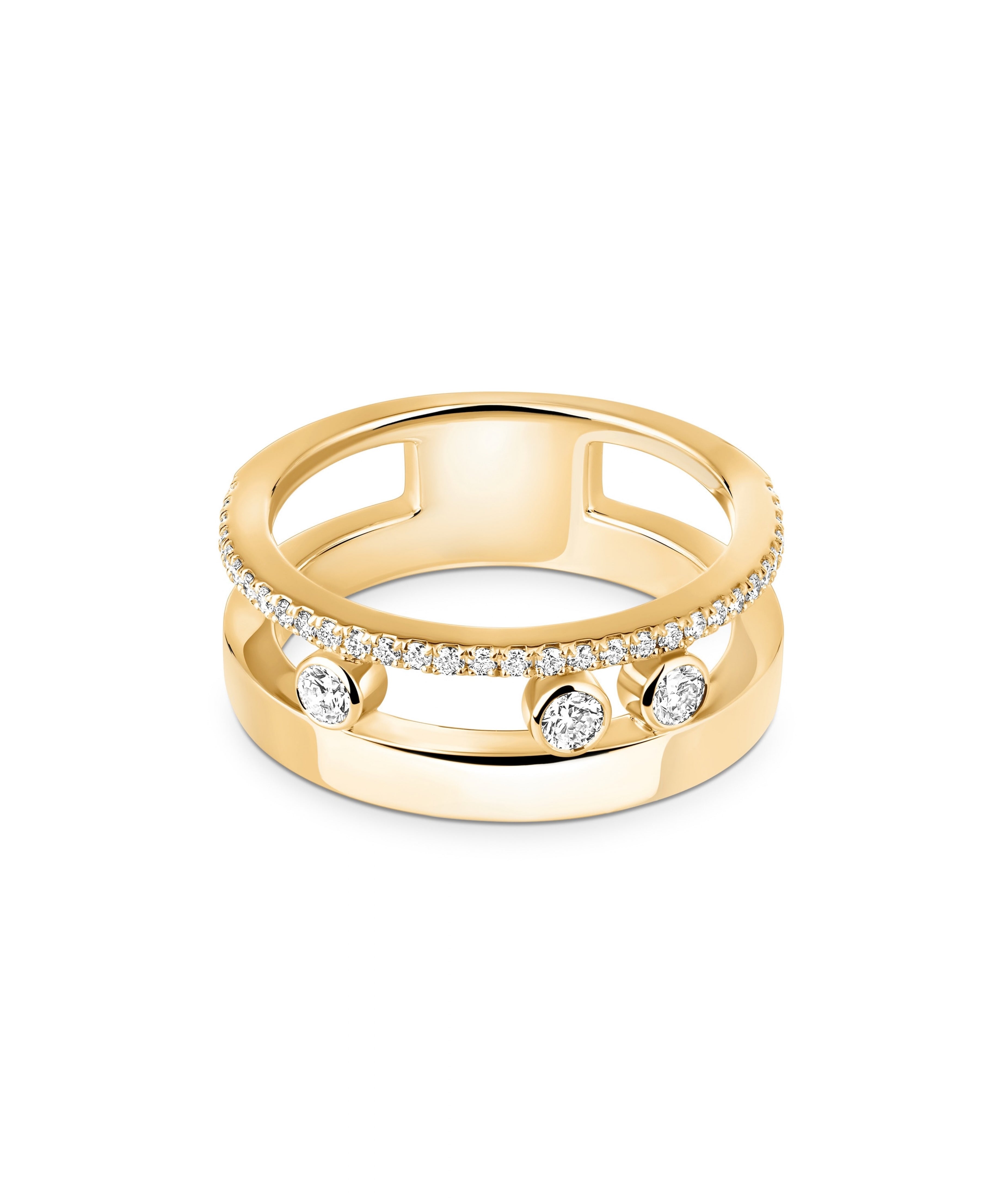 Anillo Messika Move Romane Pequeño Oro amarillo y Semipavé de Diamantes | 06516-YG
