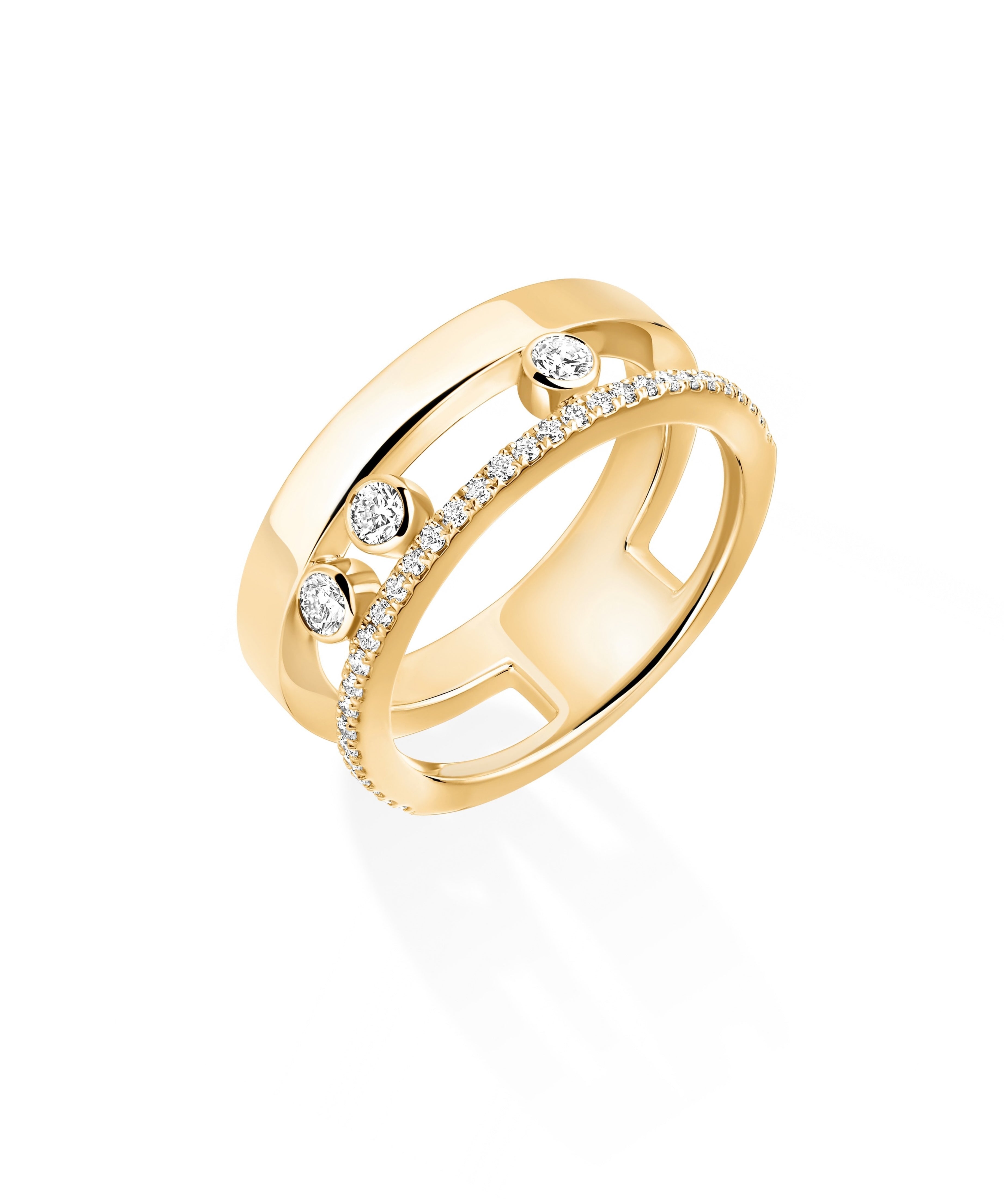 Anillo Messika Move Romane Pequeño Oro amarillo y Semipavé de Diamantes | 06516-YG