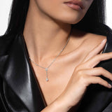 Collar corbata Messika My Twin Oro blanco y Diamantes | 06693-WG