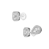 Pendientes asimétricos Messika My Twin Pequeño Oro blanco y Diamantes | 07004-WG