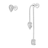Pendientes Asimétricos Messika My Twin Oro blanco y Diamantes | 07224-WG