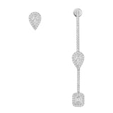 Pendientes Asimétricos Messika My Twin Oro blanco y Diamantes | 07224-WG