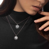 Collar Messika Lucky Move Oro blanco y Pavé de Diamantes | 07397-WG