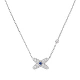 Colgante Jeux de Liens Pavé de Diamantes y Zafiro