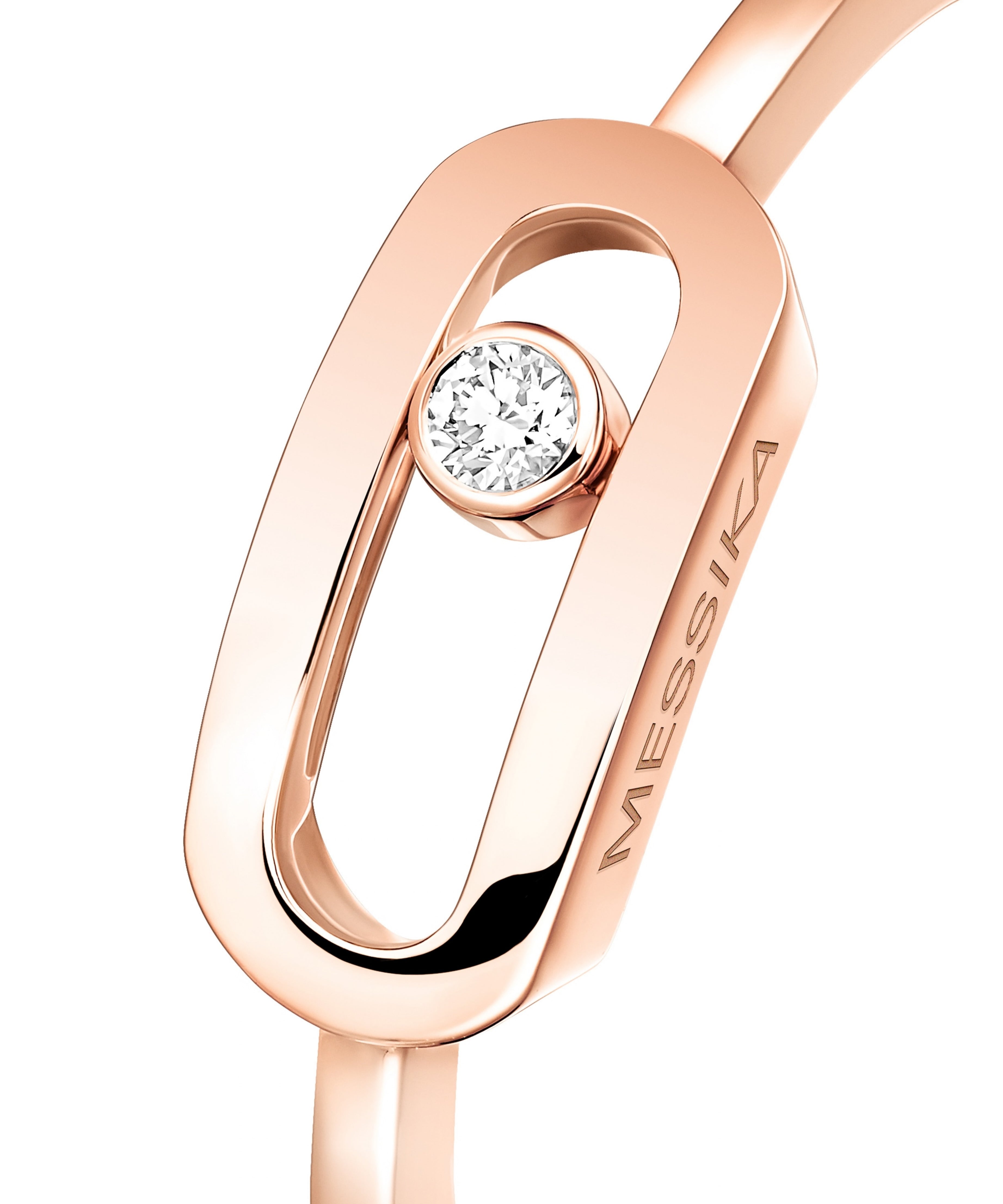 Anillo Messika Move Uno Pequeño Oro rosa y Diamantes | 10055-PG