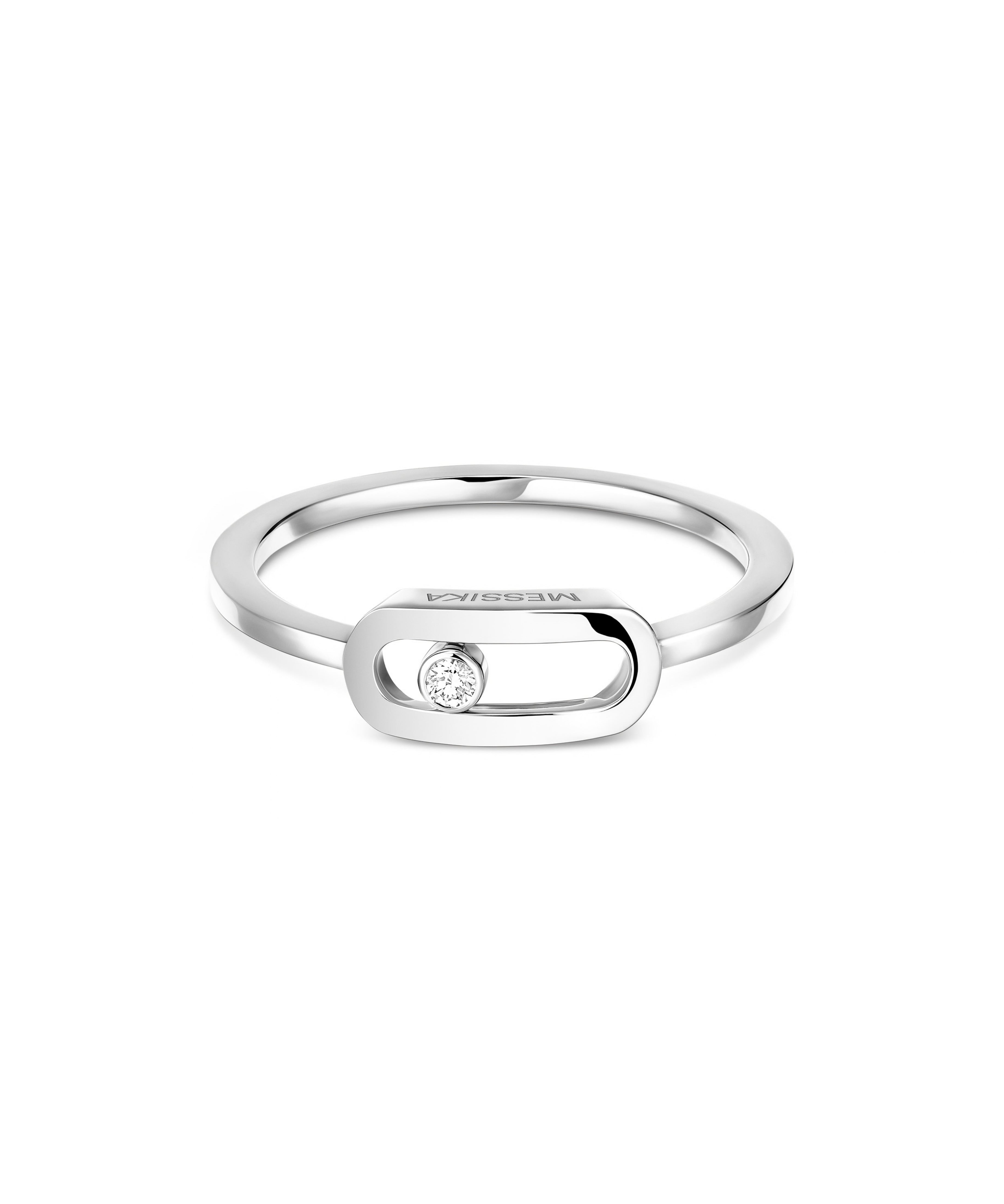 Anillo Messika Move Uno Pequeño Oro Blanco y Diamante | 10055-WG