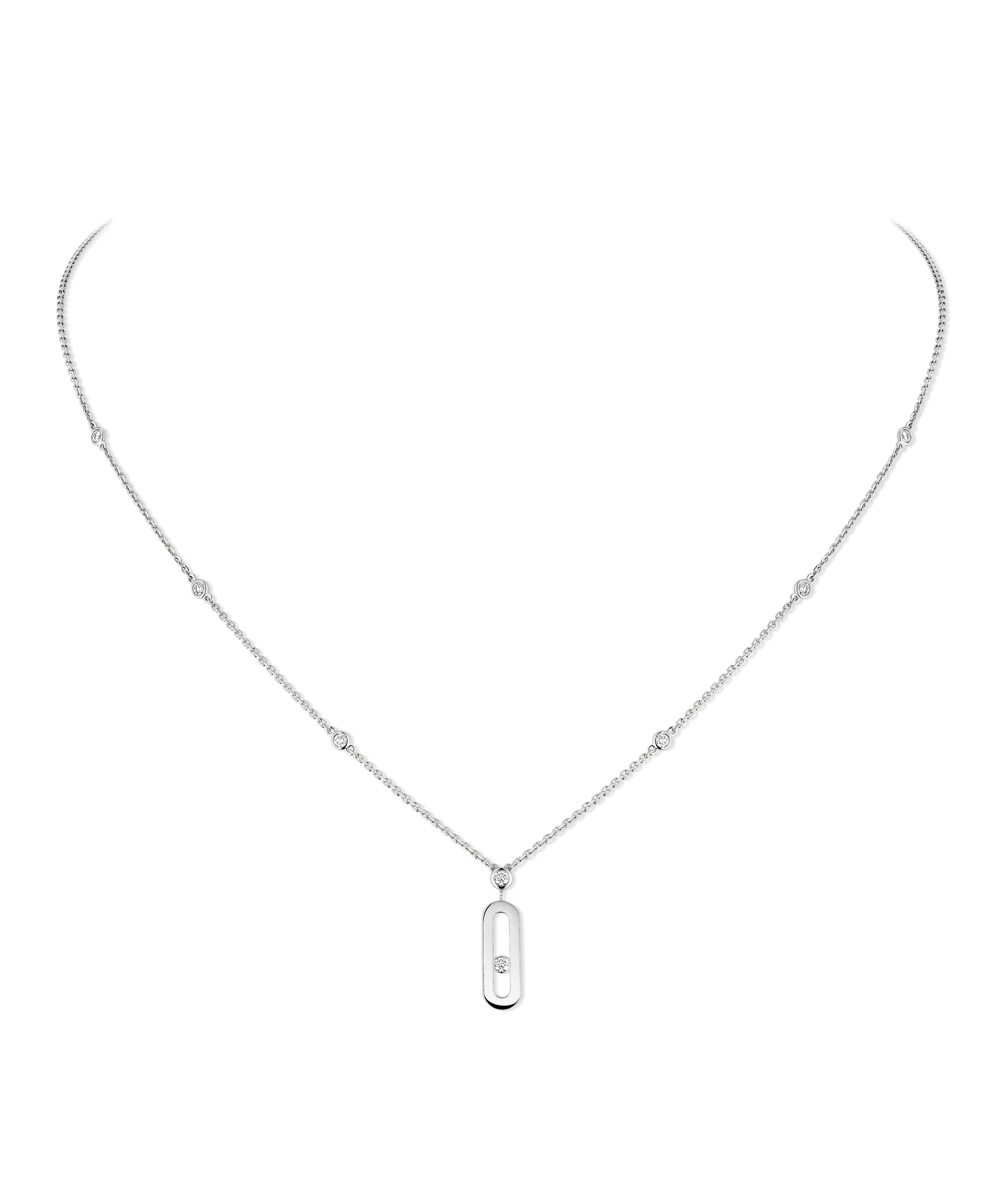 Collar Messika Move Uno Oro blanco y Diamantes | 10111-WG