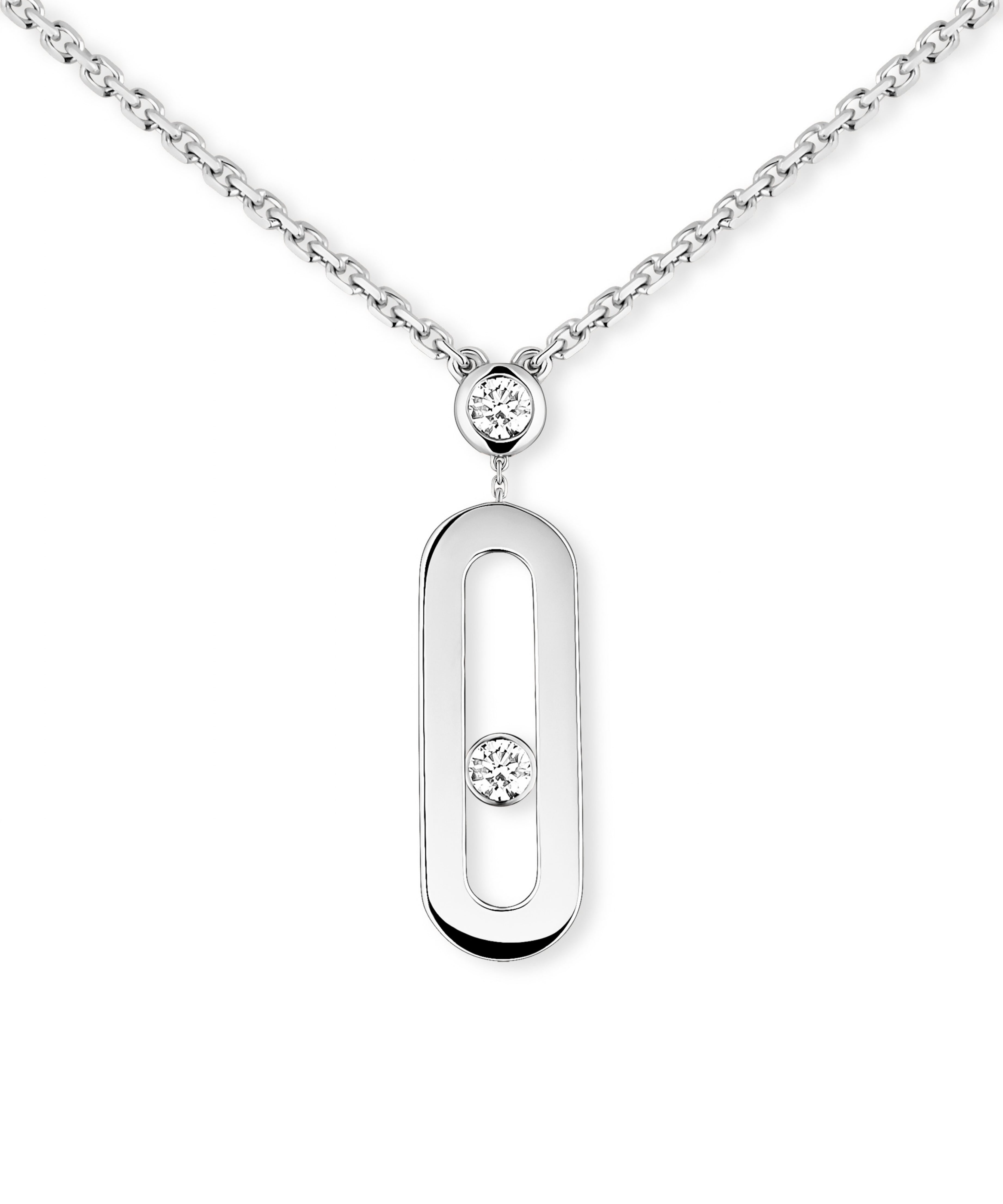 Collar Messika Move Uno Oro blanco y Diamantes | 10111-WG