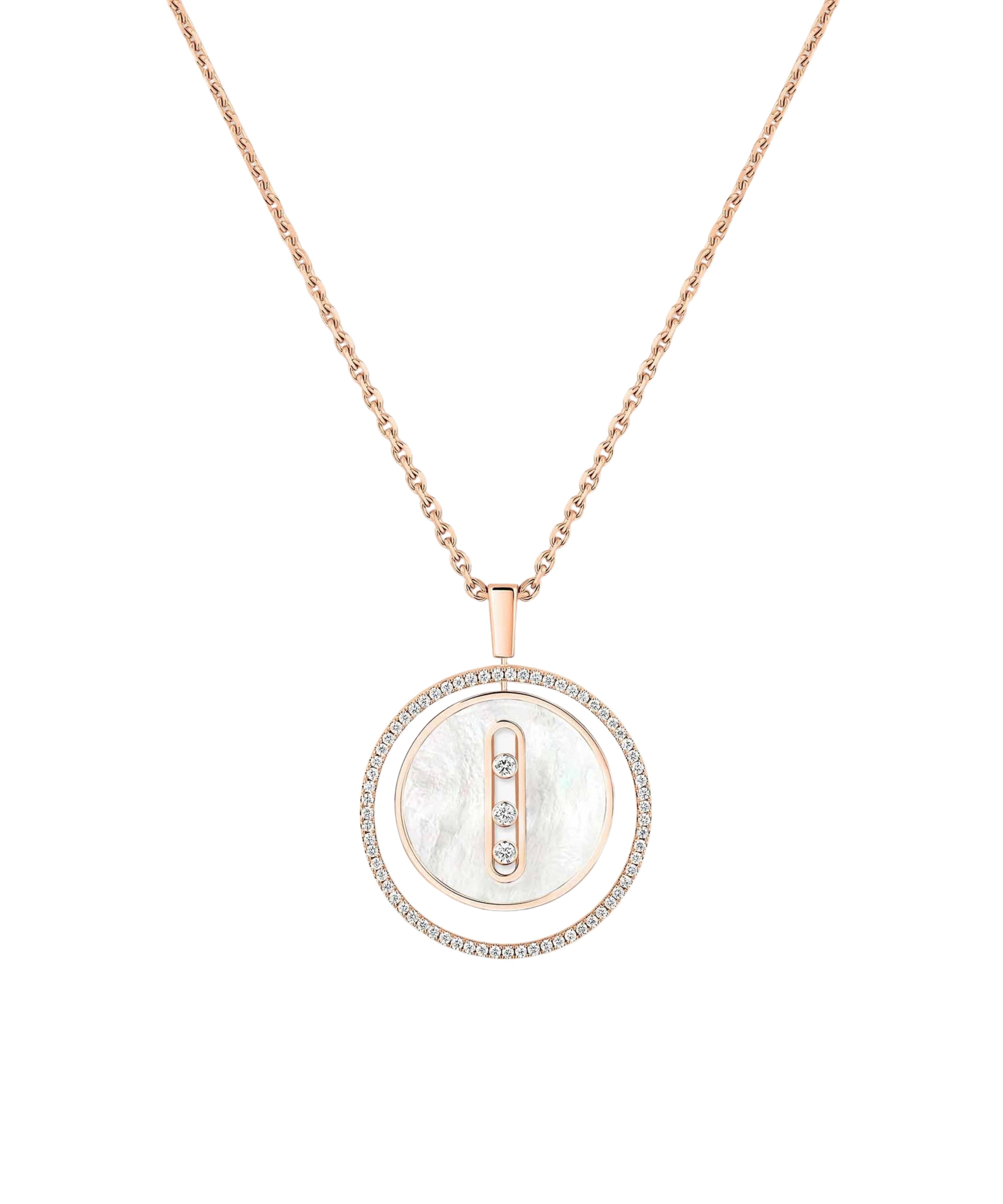 Collar Messika Lucky Move Mediano Oro rosa Nácar y Diamantes | 10834-PG