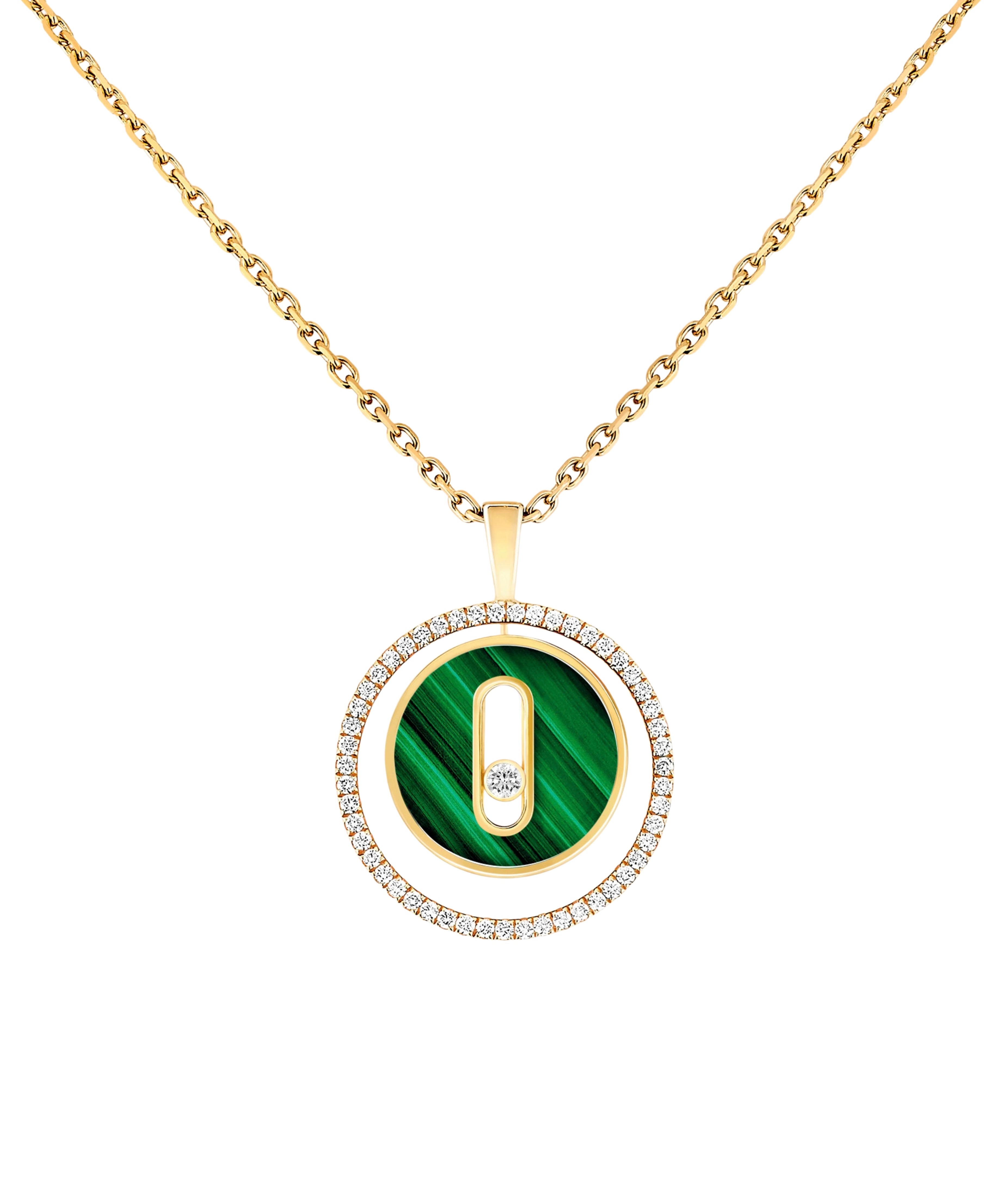 Collar Messika Lucky Move Oro amarillo Malaquita y Diamantes | 11585-YG