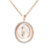 Collar Messika Lucky Move Pequeño Oro rosa Nácar y Diamantes | 11650-PG