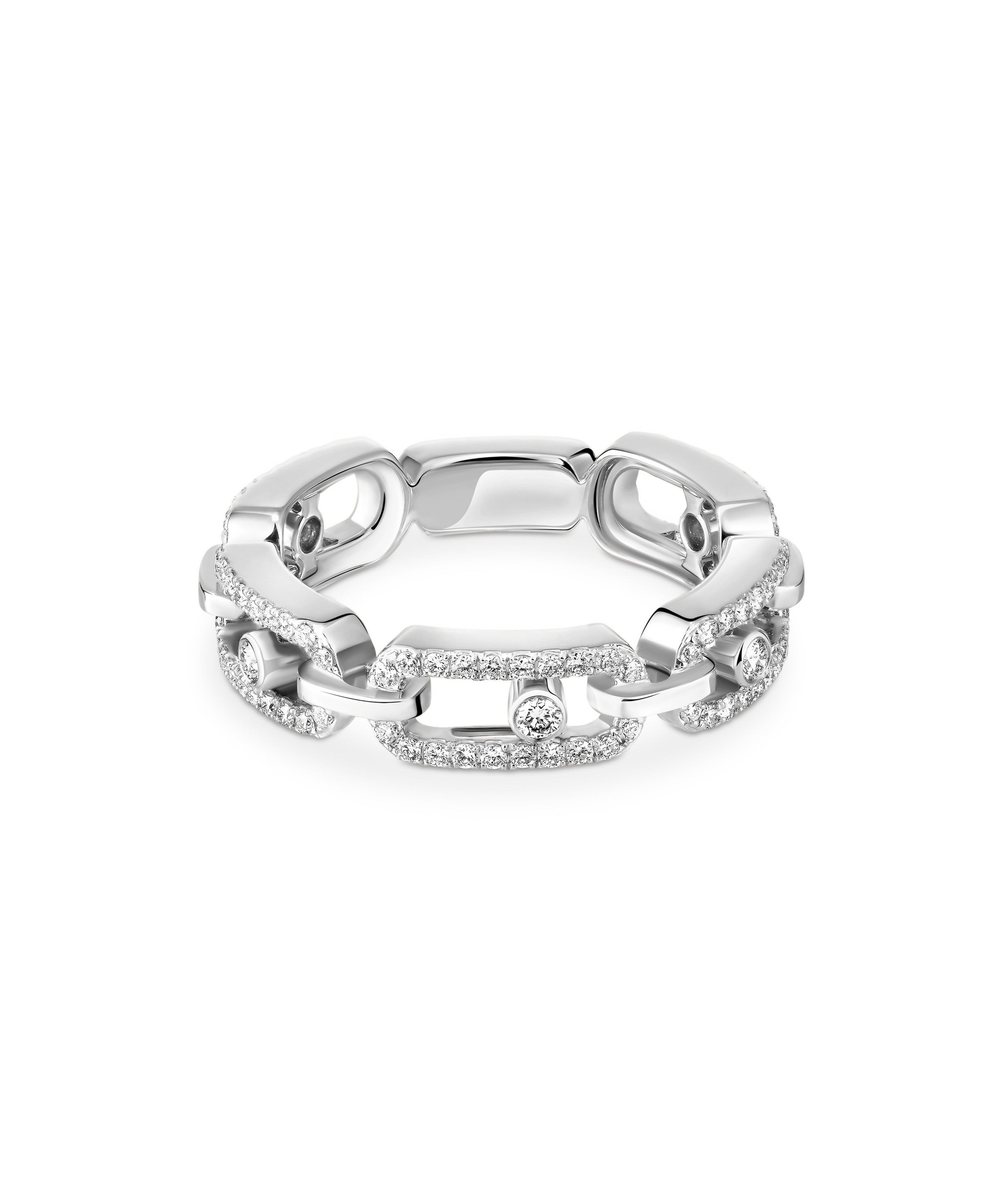Anillo Messika Move Link Oro blanco y Pavé de Diamantes | 12012-WG