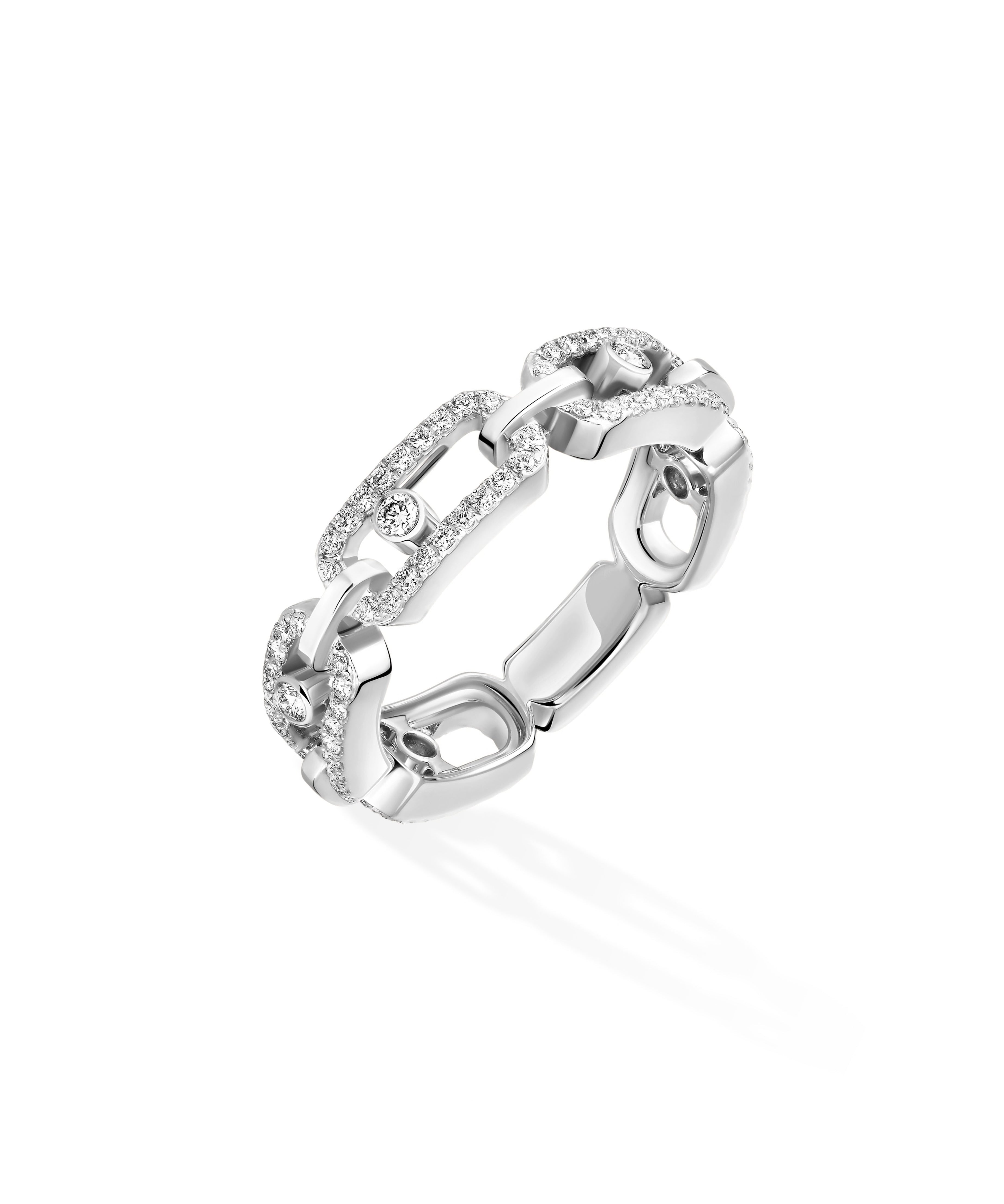 Anillo Messika Move Link Oro blanco y Pavé de Diamantes | 12012-WG
