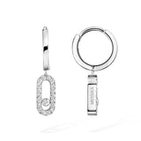 Pendientes de aro Messika Move Uno Oro blanco y Diamantes | 12037-WG