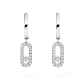 Pendientes de aro Messika Move Uno Oro blanco y Diamantes | 12037-WG