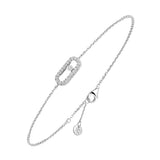 Pulsera Messika Move Uno Oro blanco y Pavé de Diamantes | 12075-WG