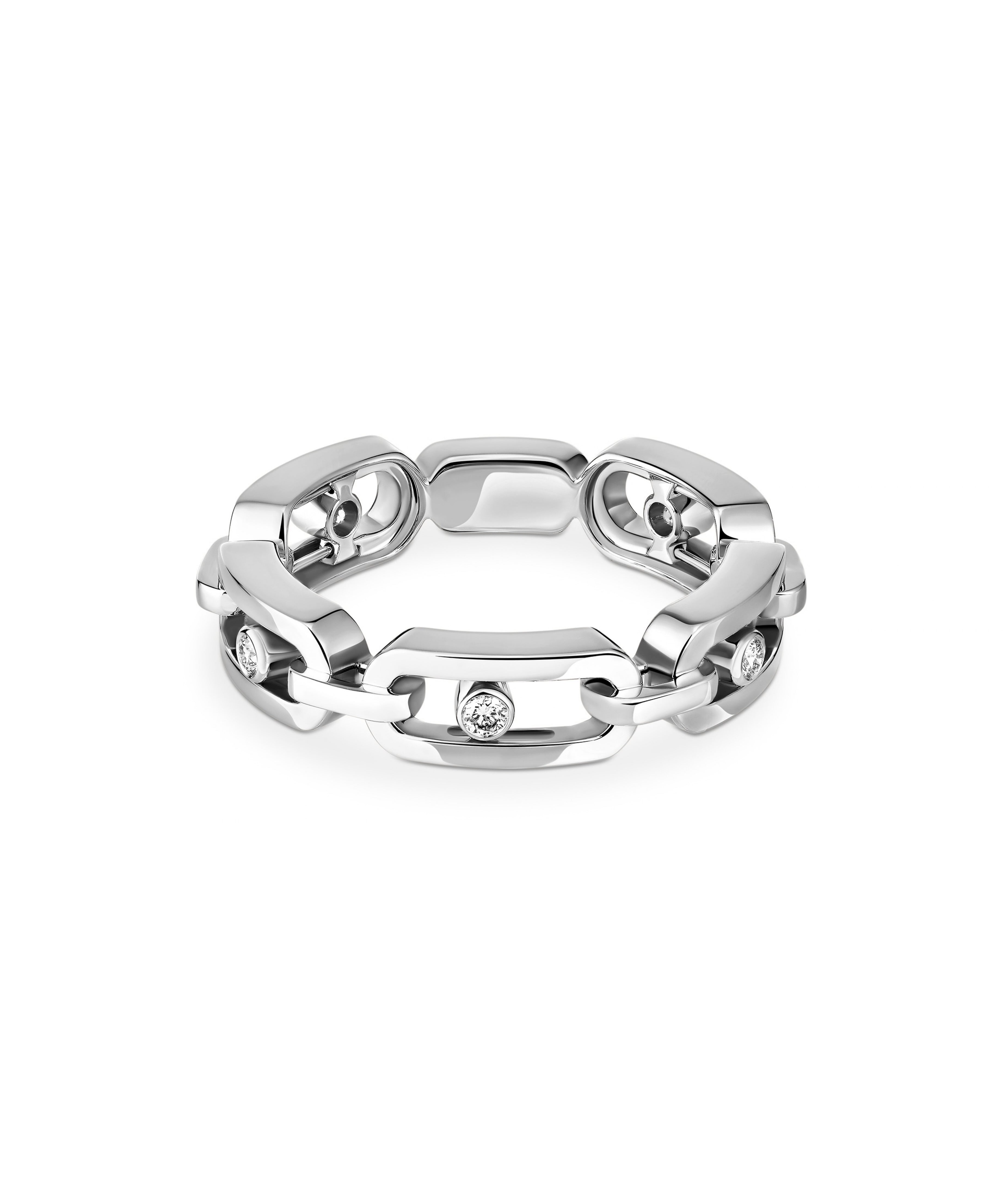 Anillo Messika Move Link Oro Blanco y Diamantes | 12078-WG