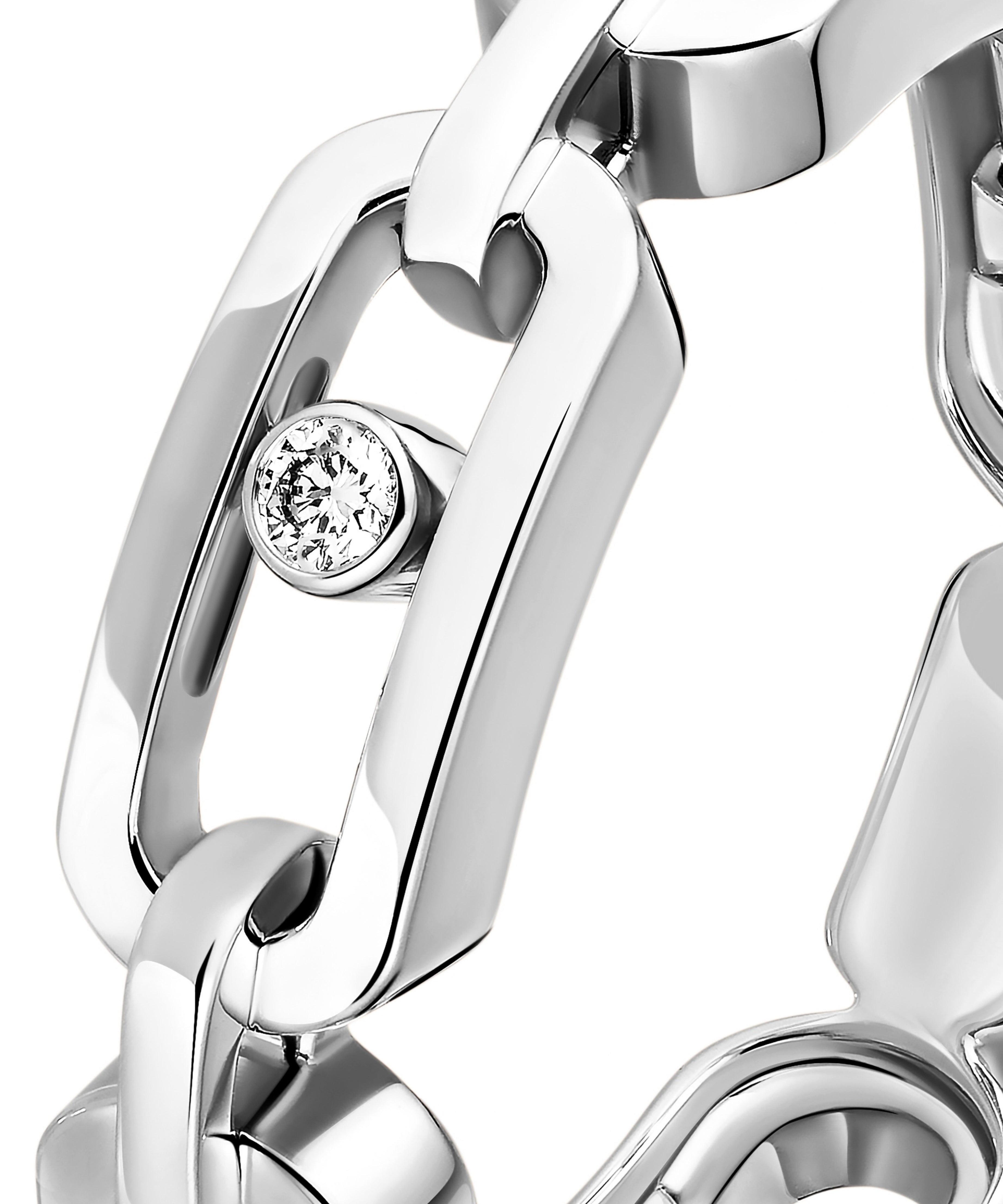 Anillo Messika Move Link Oro Blanco y Diamantes | 12078-WG